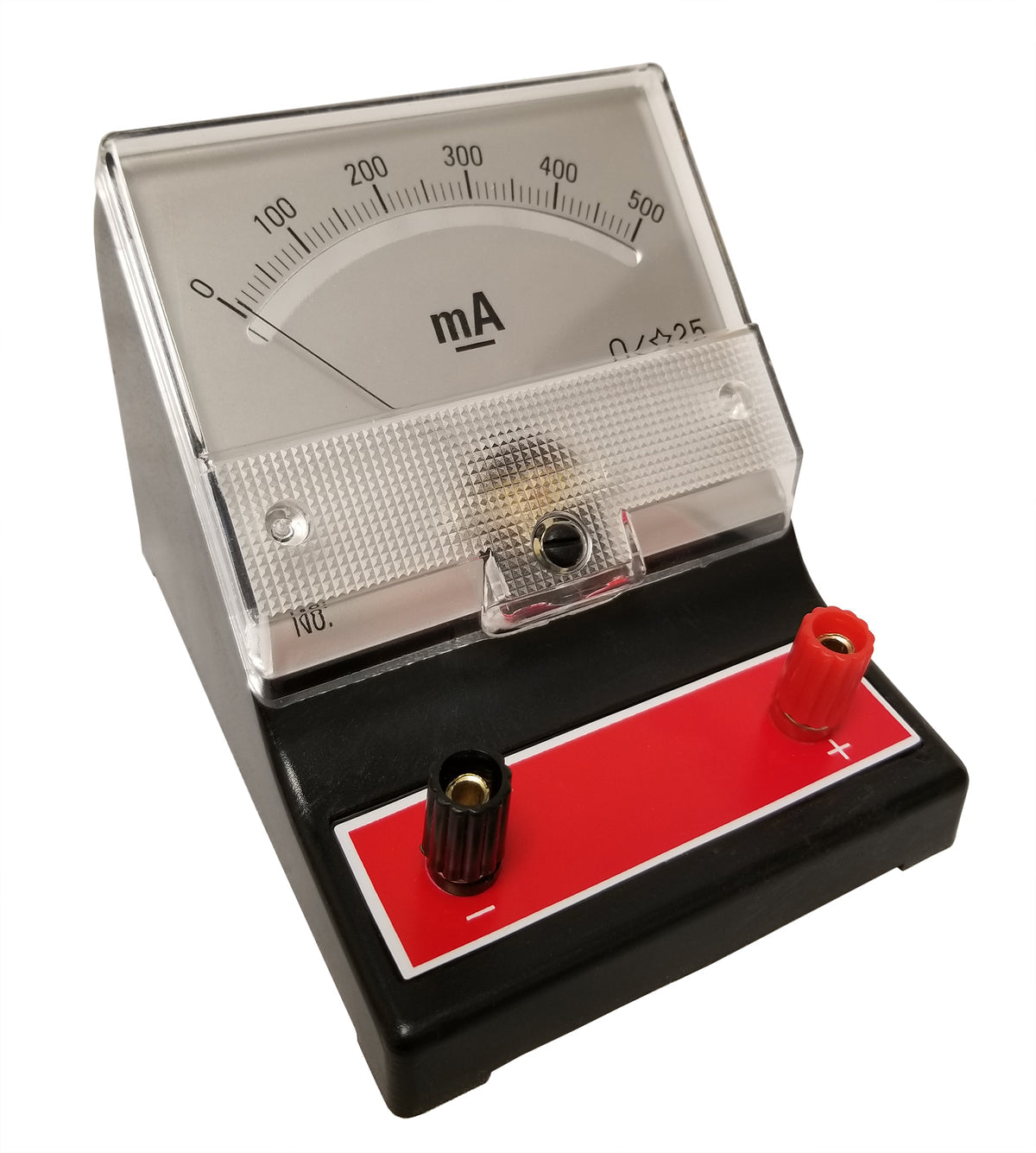 Ammeter, Analog, Red, 0mA to 500mA, DC, Case of 40