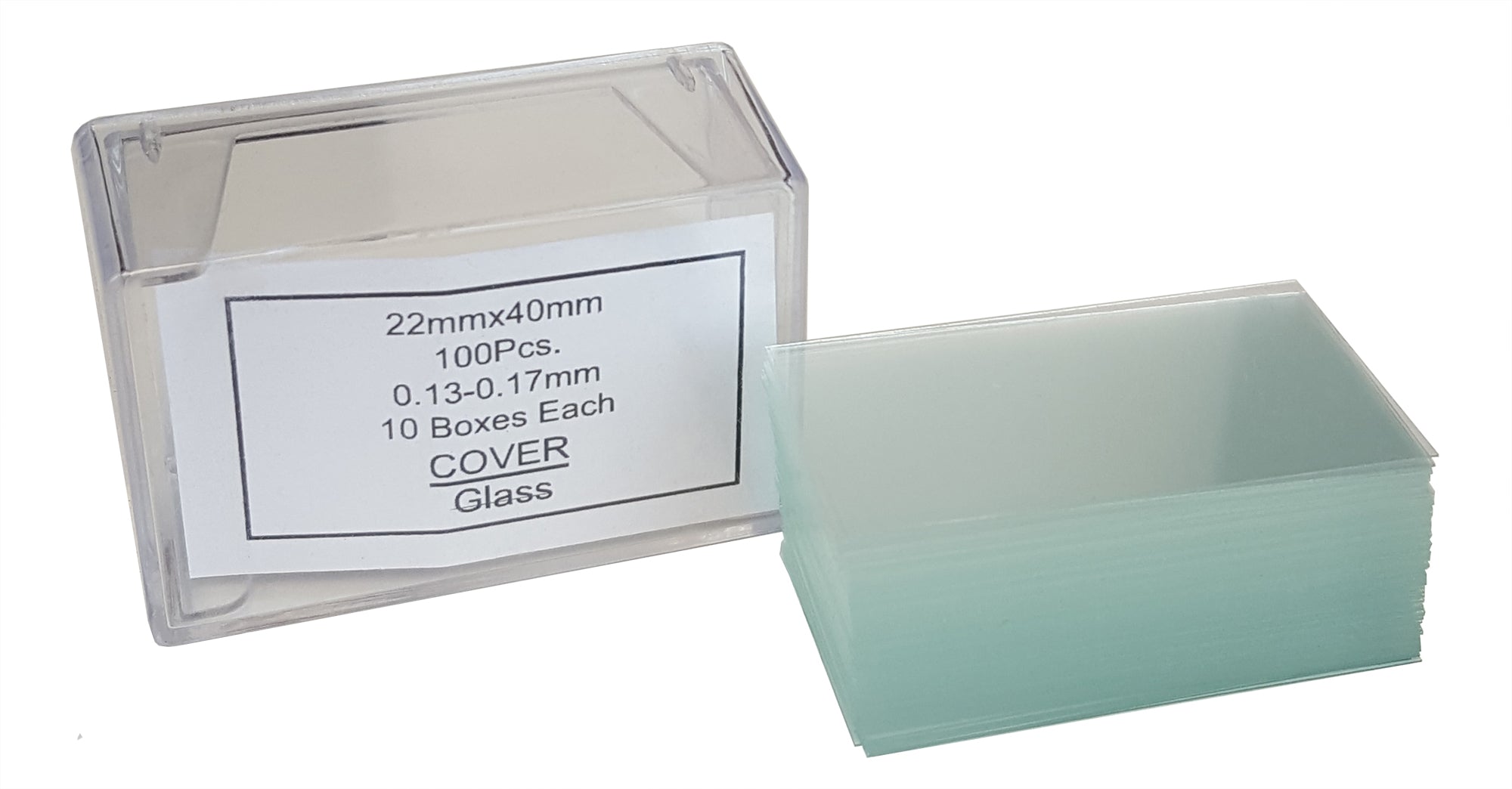 Microscope Slides Coverslips Glass #1, 22mmx40mm box 100.