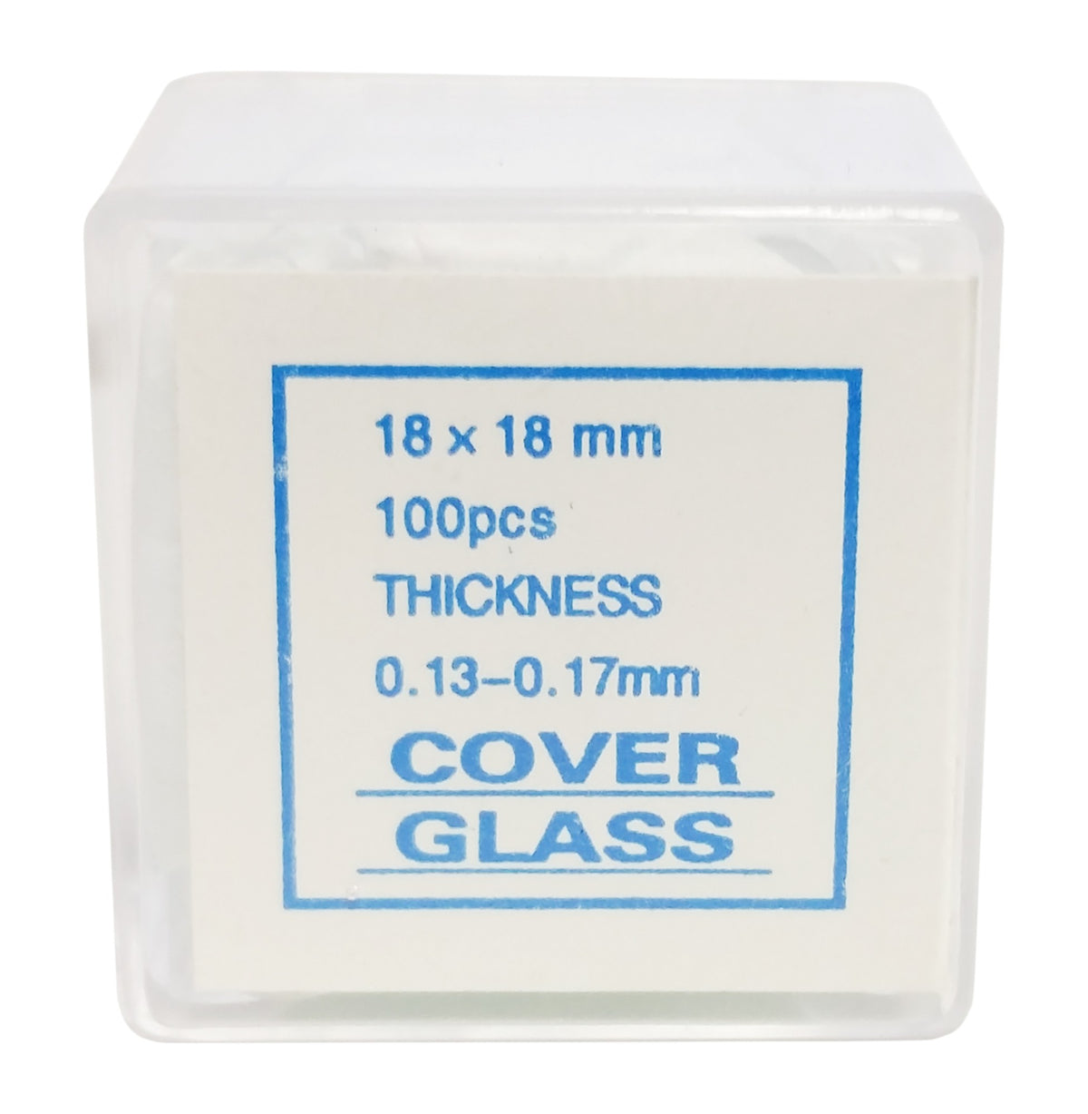 Microscope Cover Slips, #1 Thickness, 18mm x 18mm, Case of 1000