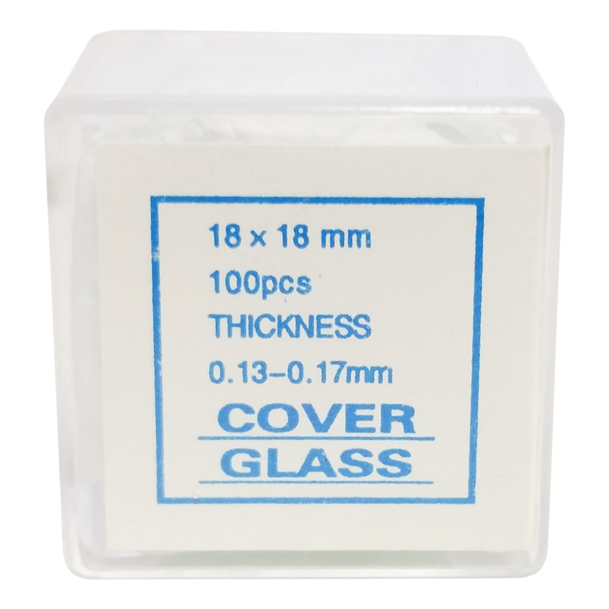 Microscope Cover Slips, #1 Thickness, 18mm x 18mm, Case of 50000