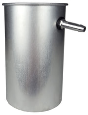 Overflow Can with pour spout Aluminum 80mm diameter x 125mm height