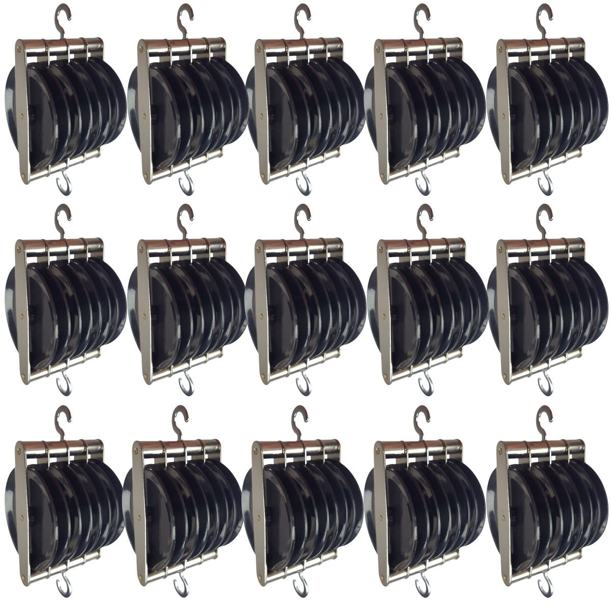 Pulley, Quadruple, Parallel, Plastic with Metal Housing, 50mm, Pack of 15