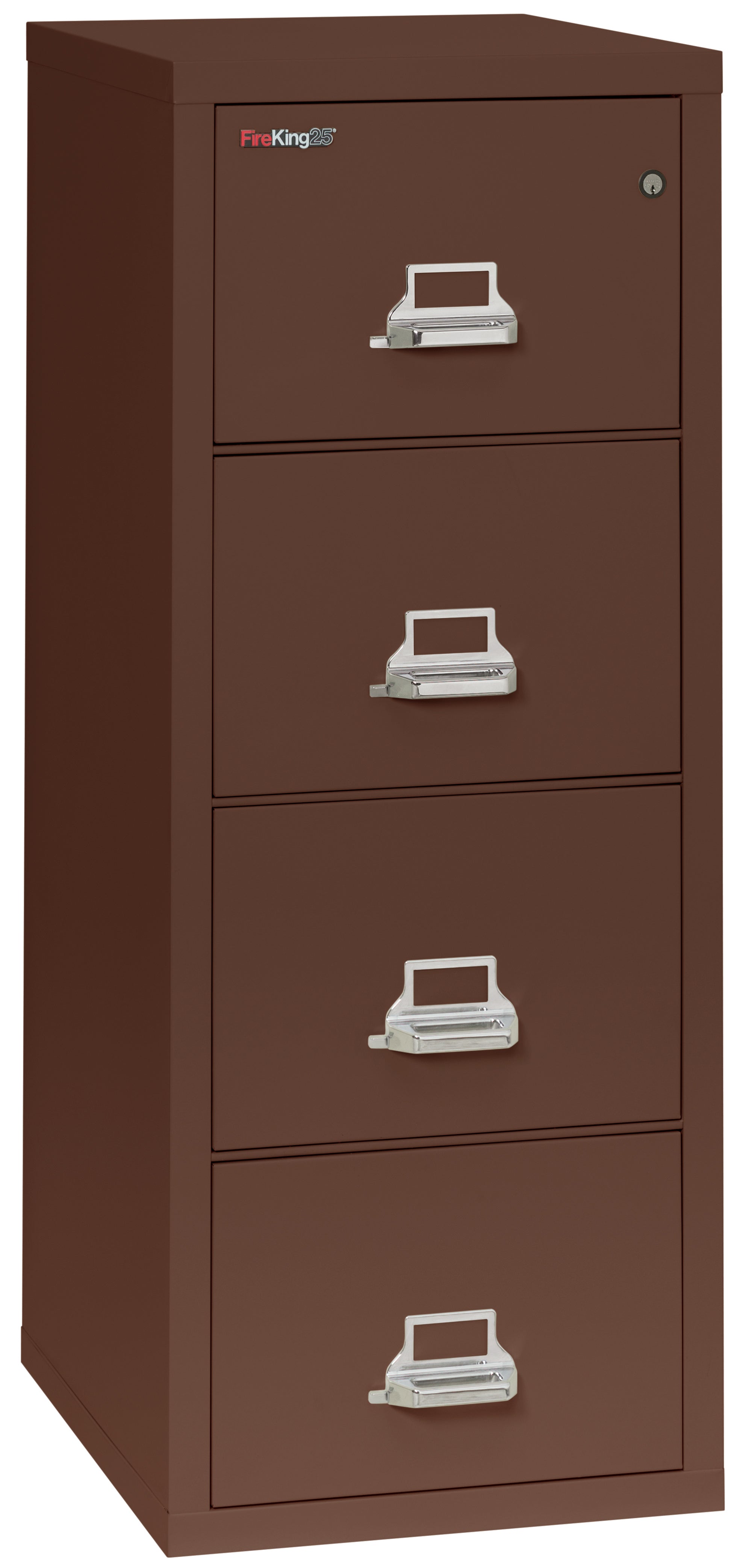 1 Hour Fire Resistant File Cabinet - 4 Drawer letter 25" depth (Brown)