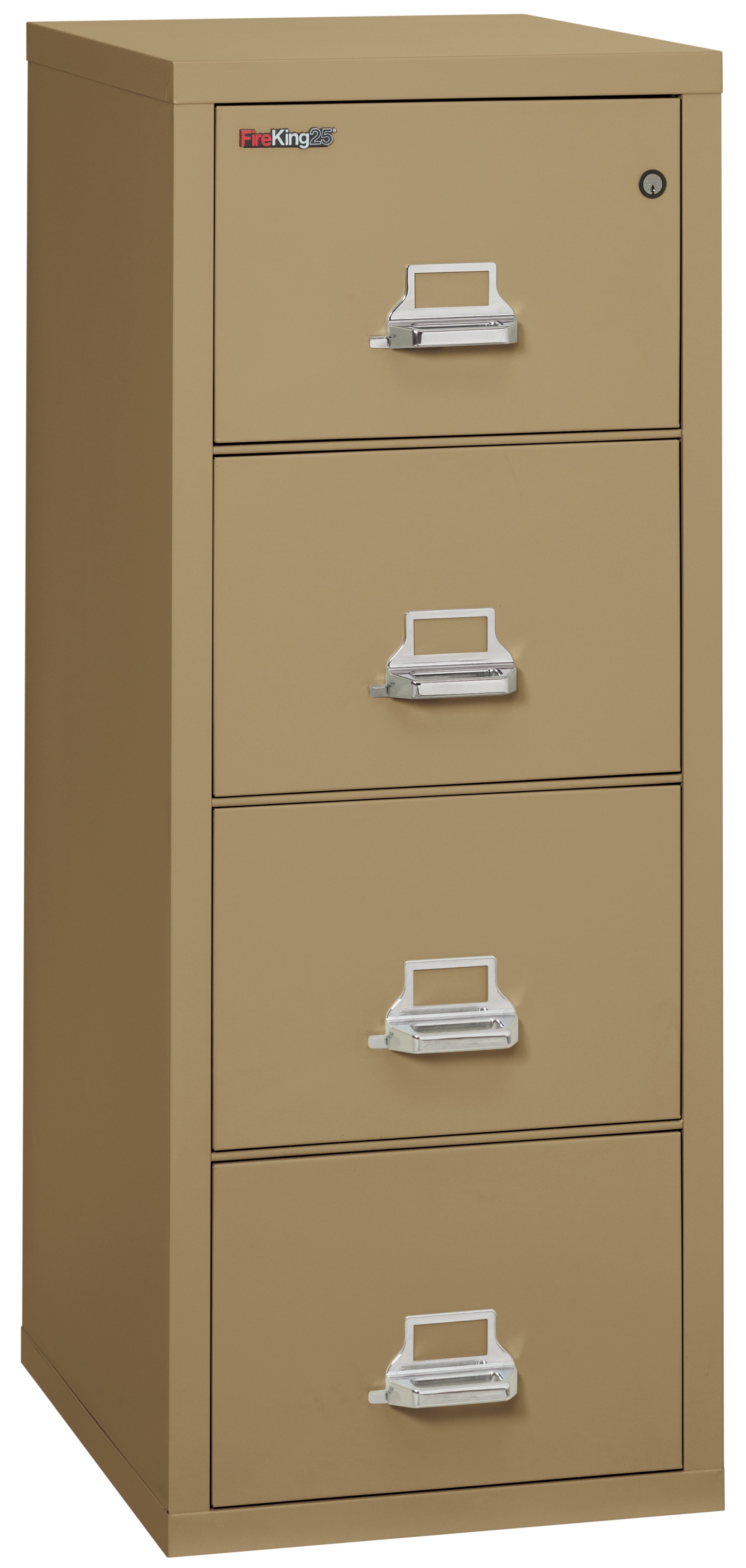 1 Hour Fire Resistant File Cabinet - 4 Drawer letter 25" depth (Sand)