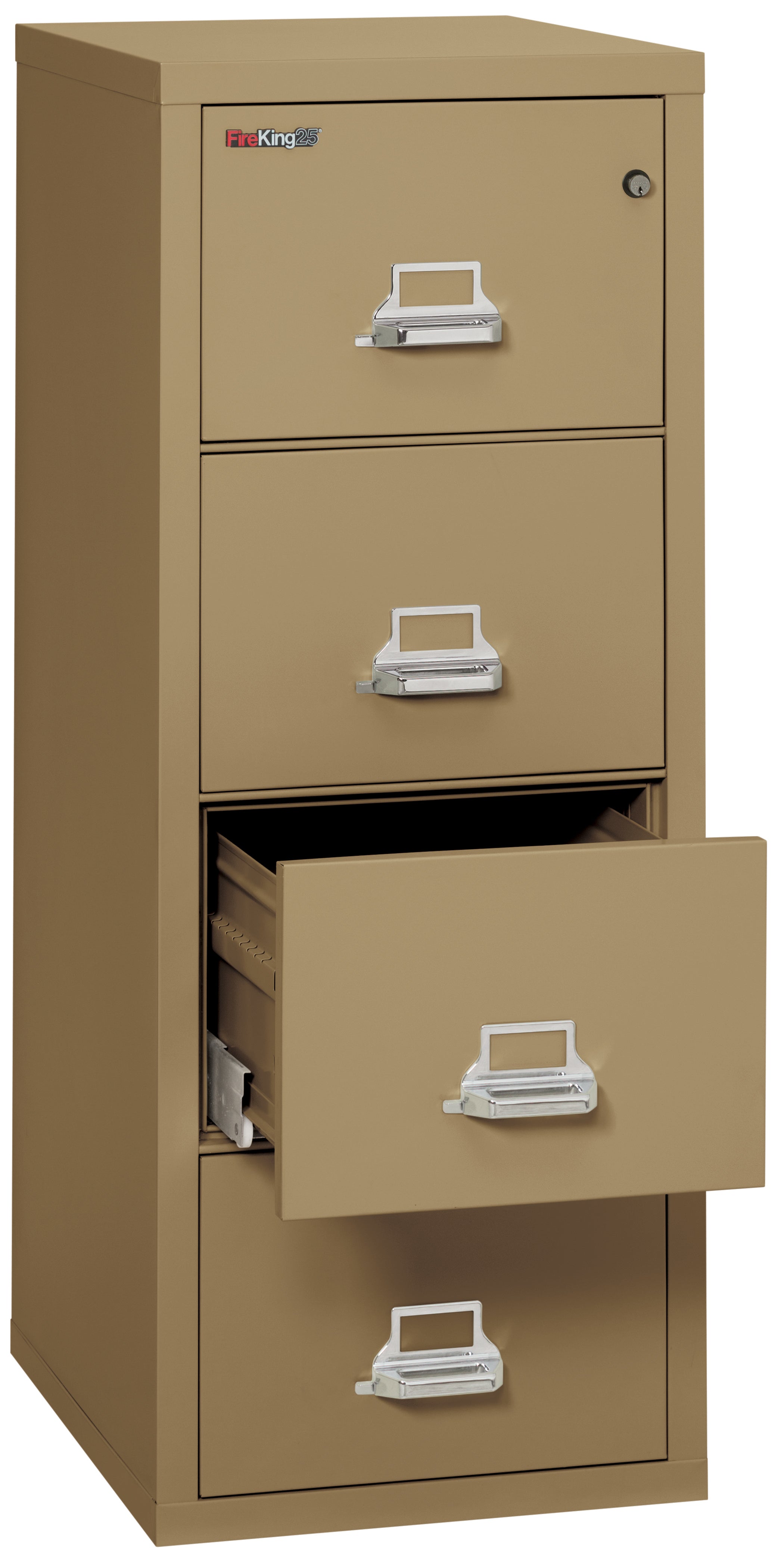 1 Hour Fire Resistant File Cabinet - 4 Drawer letter 25" depth (Sand)