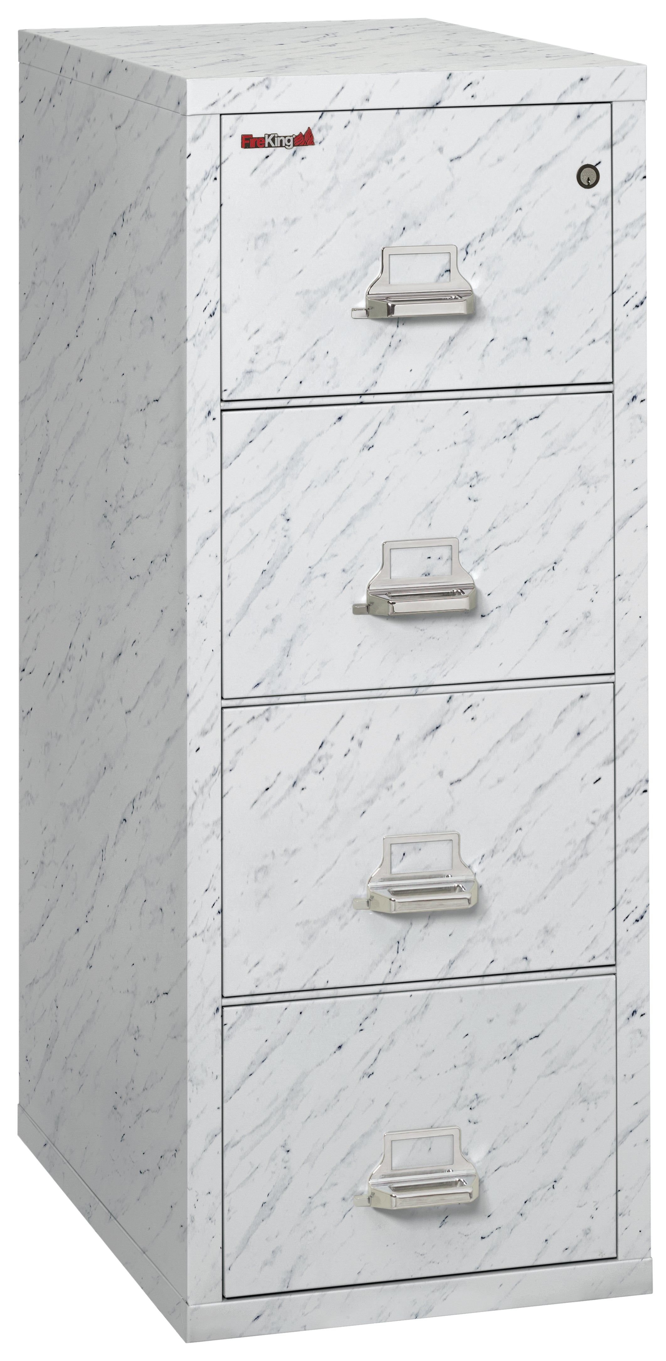 1 Hour Fire Resistant File Cabinet - 4 Drawer letter 25" depth (Calcutta Marble)