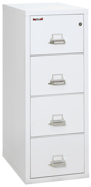 1 Hour Fire Resistant File Cabinet - 4 Drawer Letter 31" depth (Arctic White)