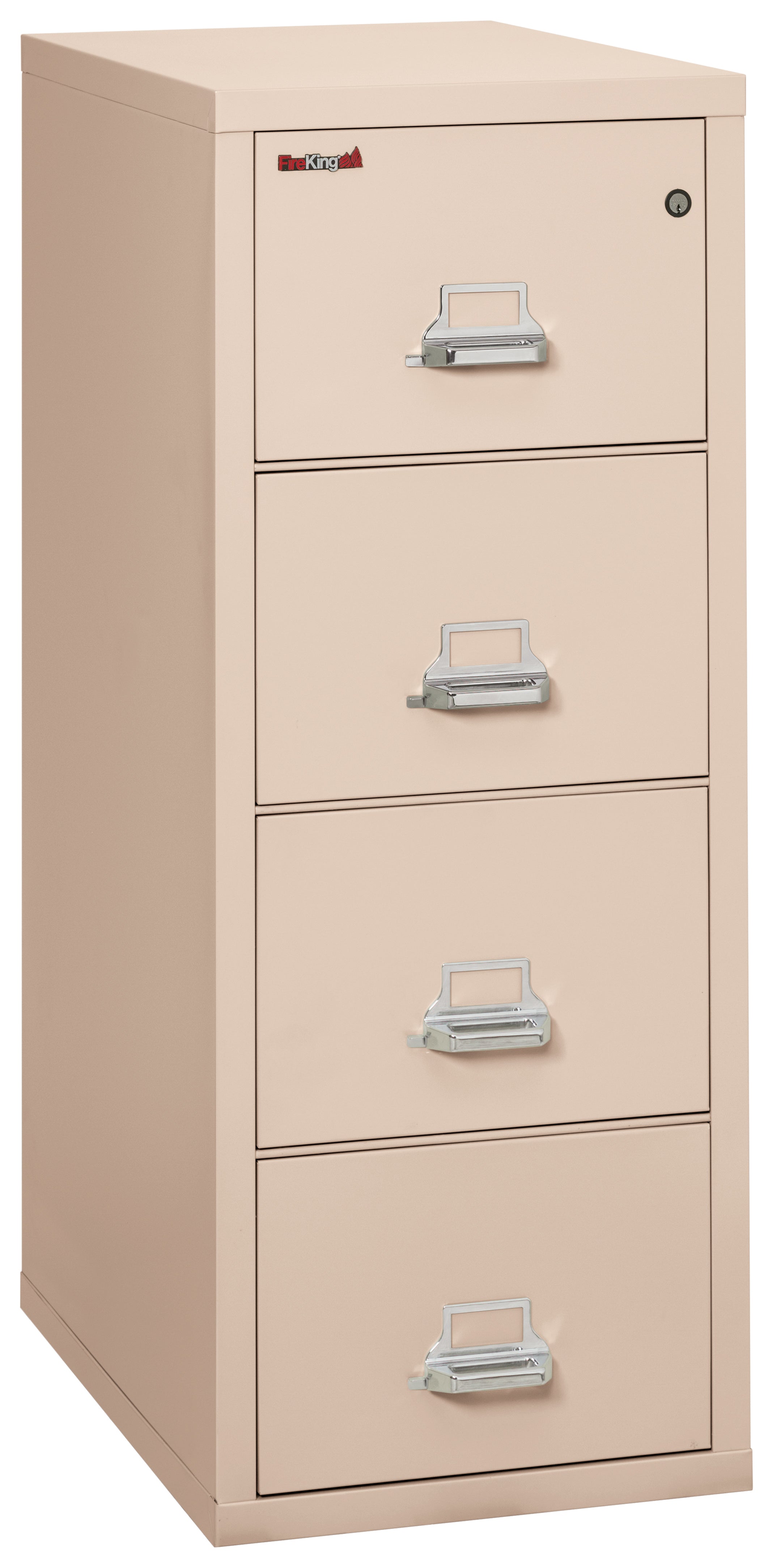 1 Hour Fire Resistant File Cabinet - 4 Drawer Letter 31" depth (Champagne)
