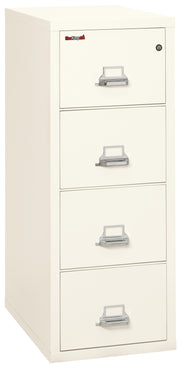 1 Hour Fire Resistant File Cabinet - 4 Drawer Letter 31" depth (Ivory White)