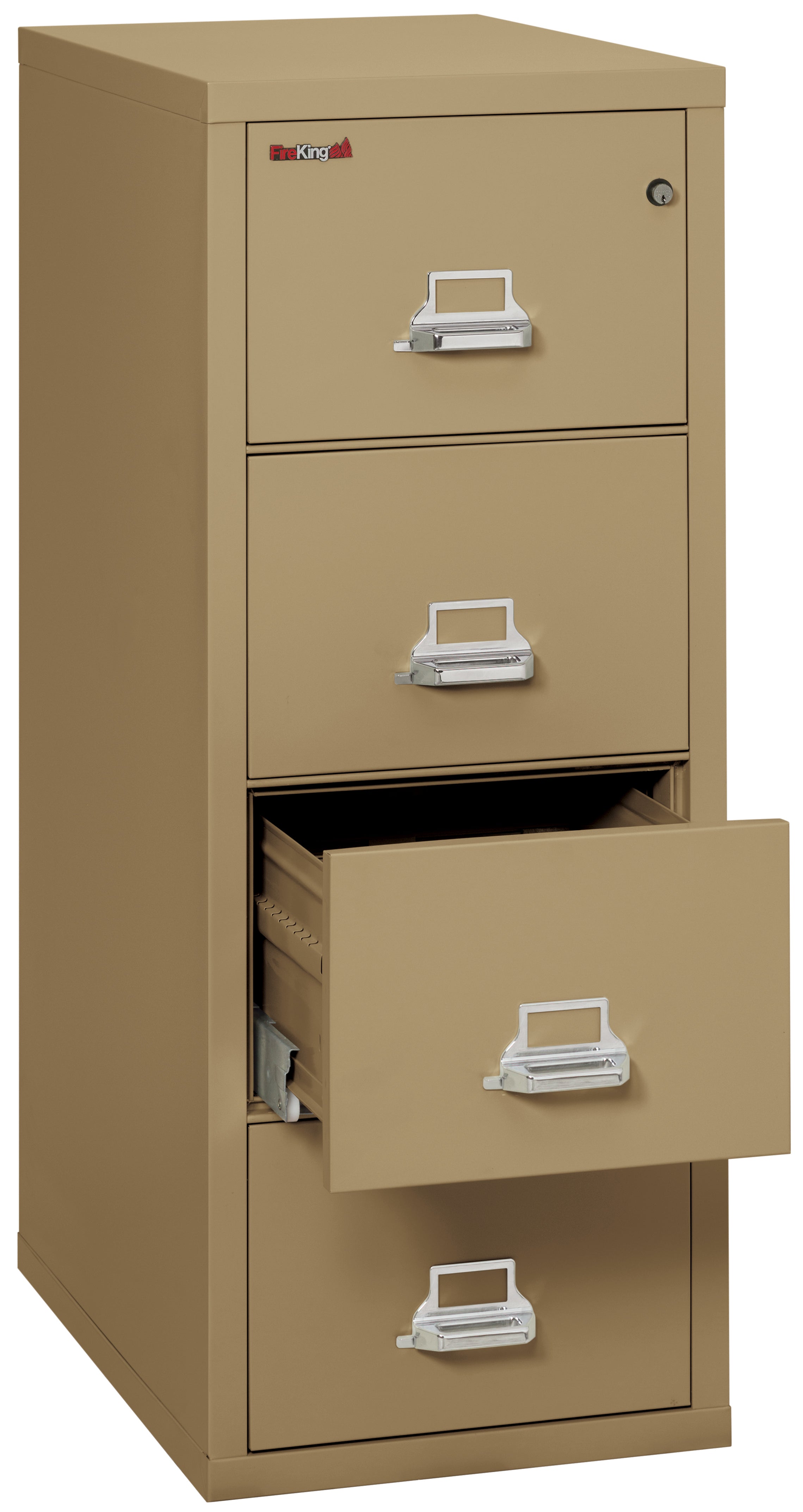 1 Hour Fire Resistant File Cabinet - 4 Drawer Letter 31" depth (Sand)