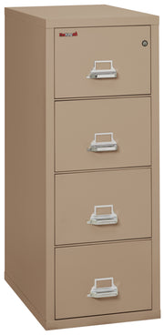 1 Hour Fire Resistant File Cabinet - 4 Drawer Letter 31" depth (Taupe)