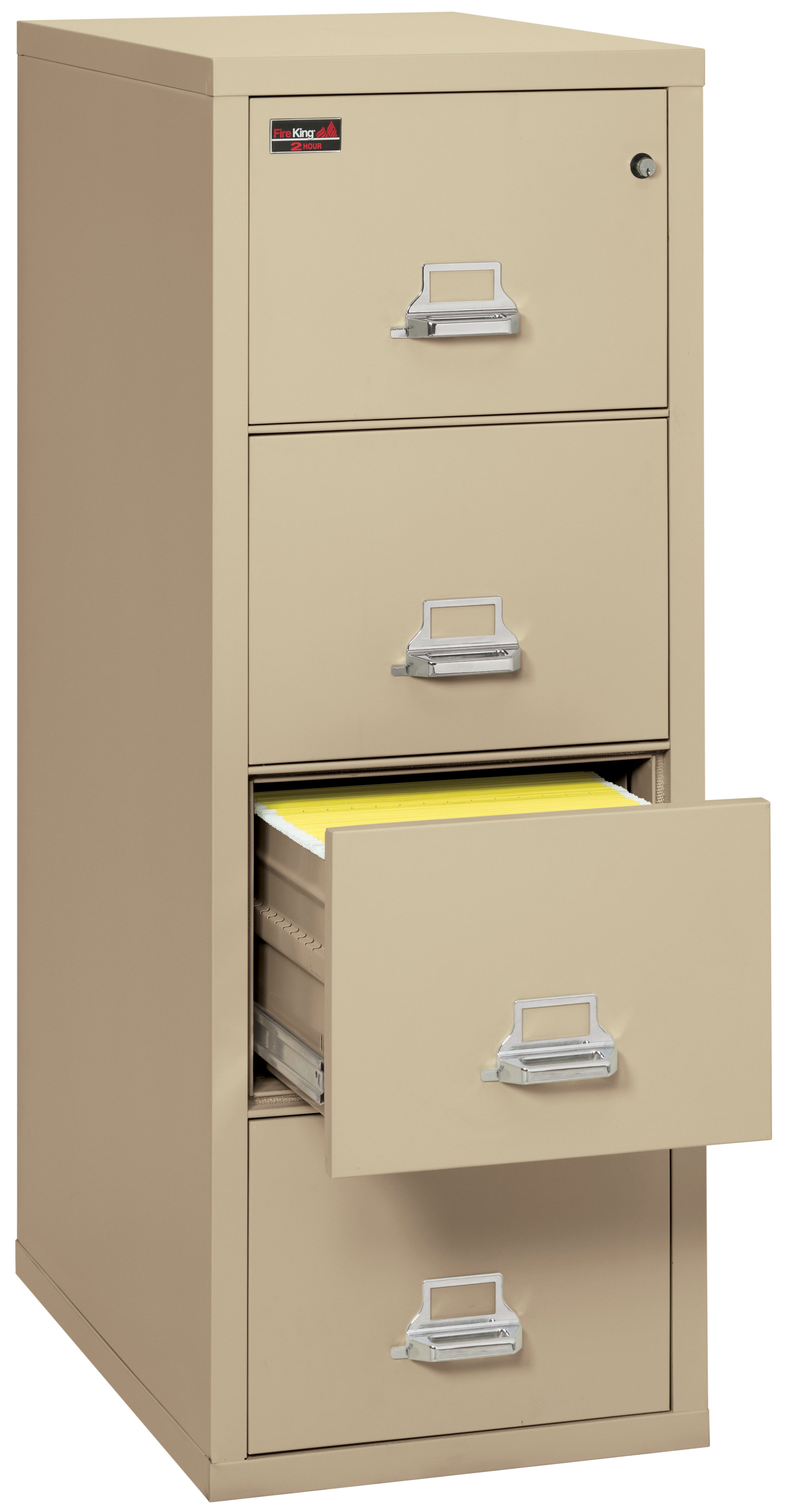 2 Hour Fire Resistant File Cabinet - 4 Drawer Letter 31" depth (Parchment)