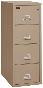 2 Hour Fire Resistant File Cabinet - 4 Drawer Letter 31" depth (Taupe)