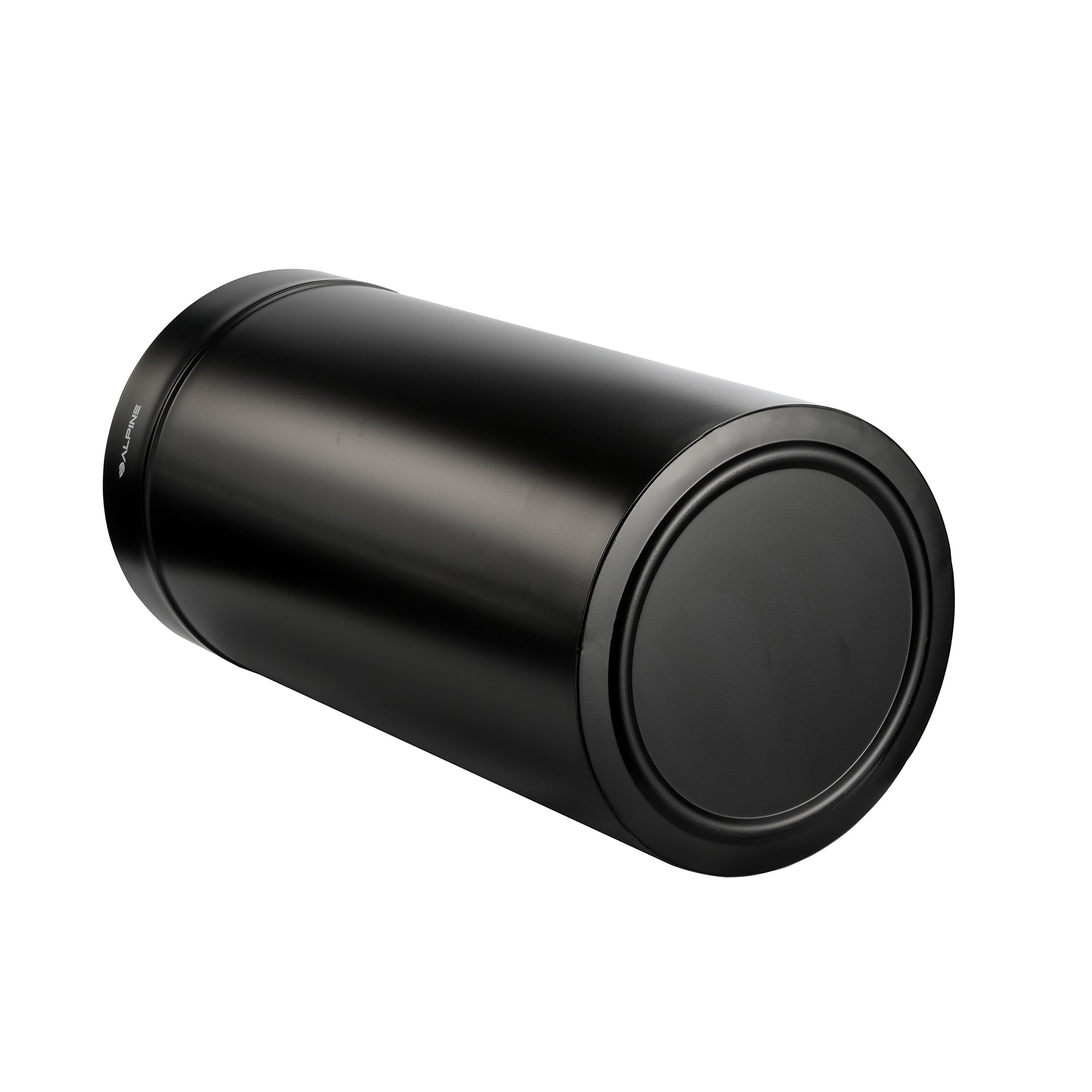 27 Gallon Stainless Steel Trash Can with Liner in Matte Black