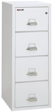 1 Hour Fire Resistant File Cabinet - 4 Drawer Legal 25" depth (Arctic White)