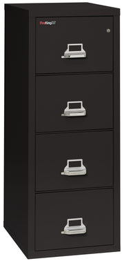 1 Hour Fire Resistant File Cabinet - 4 Drawer Legal 25" depth (Black)