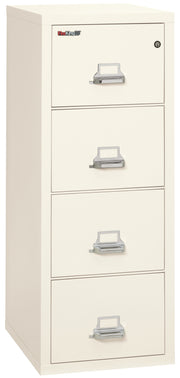 1 Hour Fire Resistant File Cabinet - 4 Drawer Legal 25" depth (Ivory White)