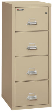 1 Hour Fire Resistant File Cabinet - 4 Drawer Legal 25" depth (Parchment)