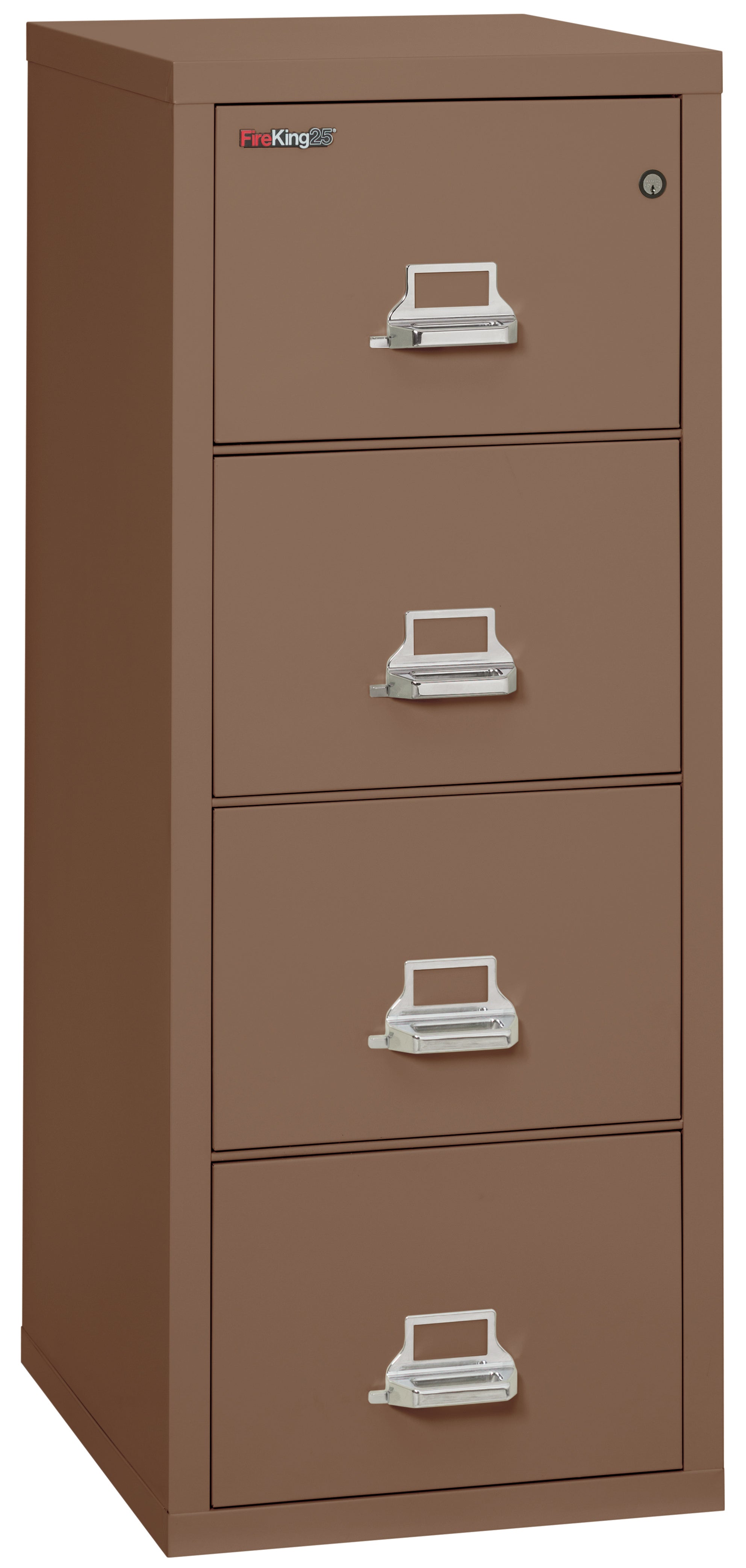 1 Hour Fire Resistant File Cabinet - 4 Drawer Legal 25" depth (Tan)