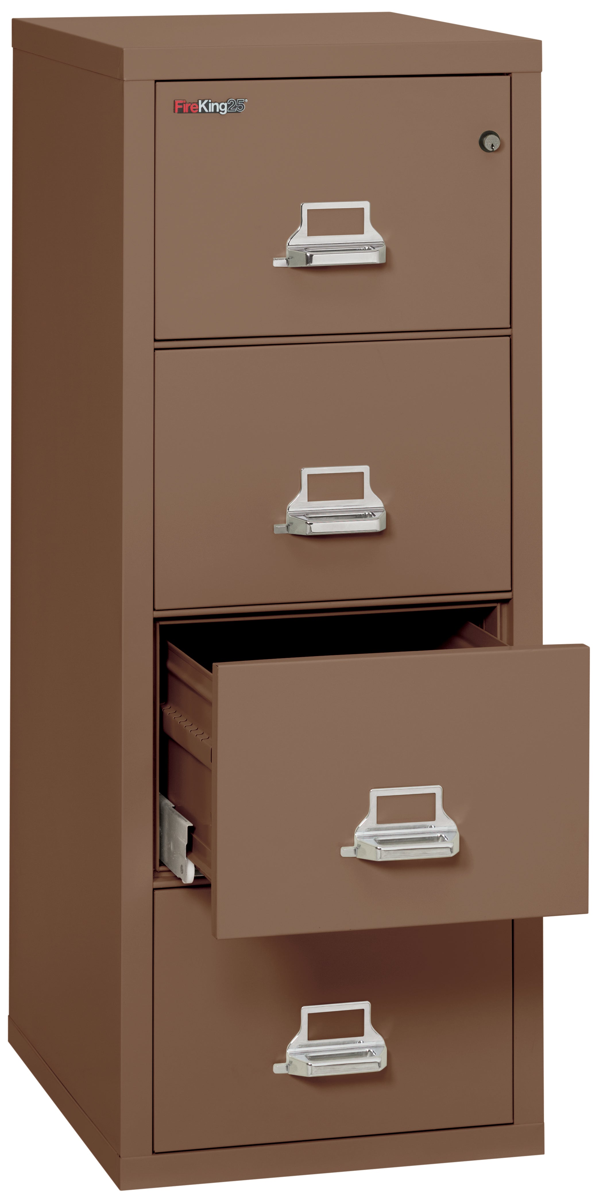 1 Hour Fire Resistant File Cabinet - 4 Drawer Legal 25" depth (Tan)
