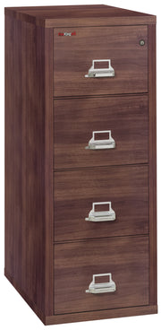 1 Hour Fire Resistant File Cabinet - 4 Drawer Legal 25" depth (Light Walnut)