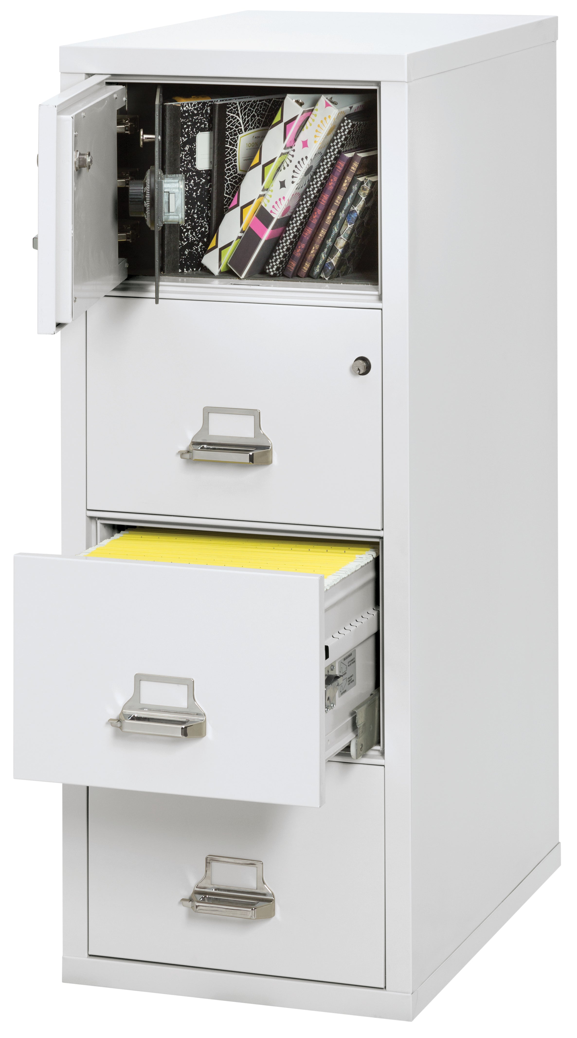 4 Drawer Legal Safe-in-a-File cabinet (Arctic White)