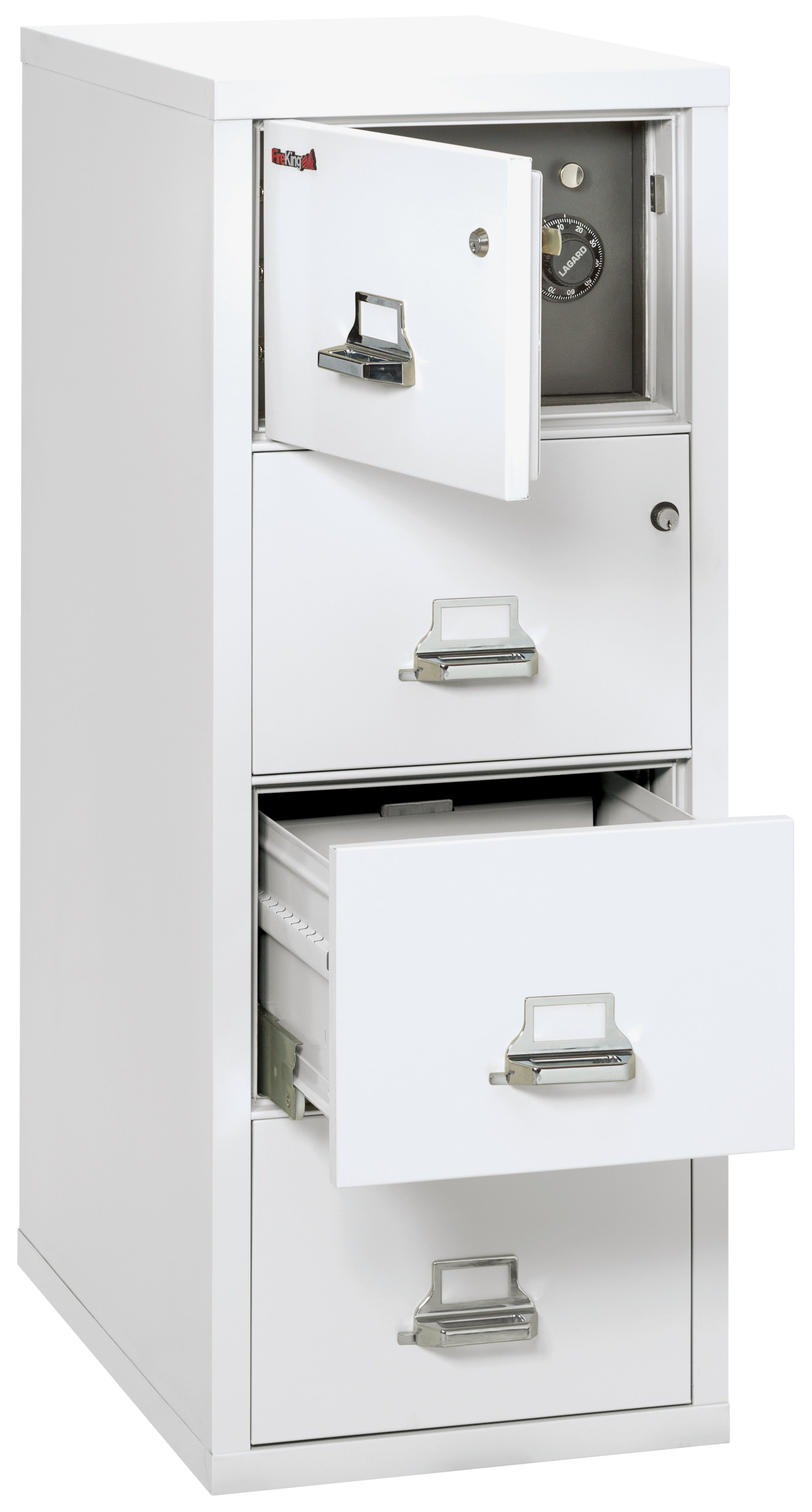 4 Drawer Legal Safe-in-a-File cabinet (Arctic White)