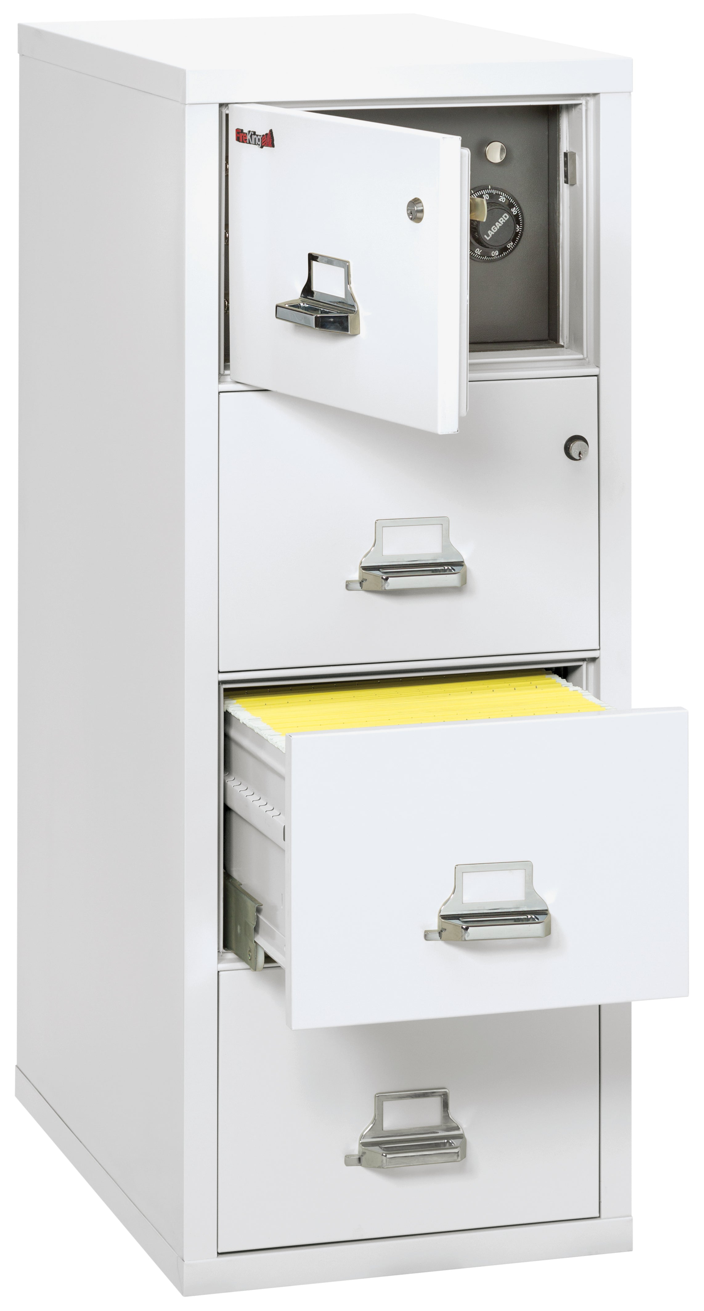 4 Drawer Legal Safe-in-a-File cabinet (Arctic White)