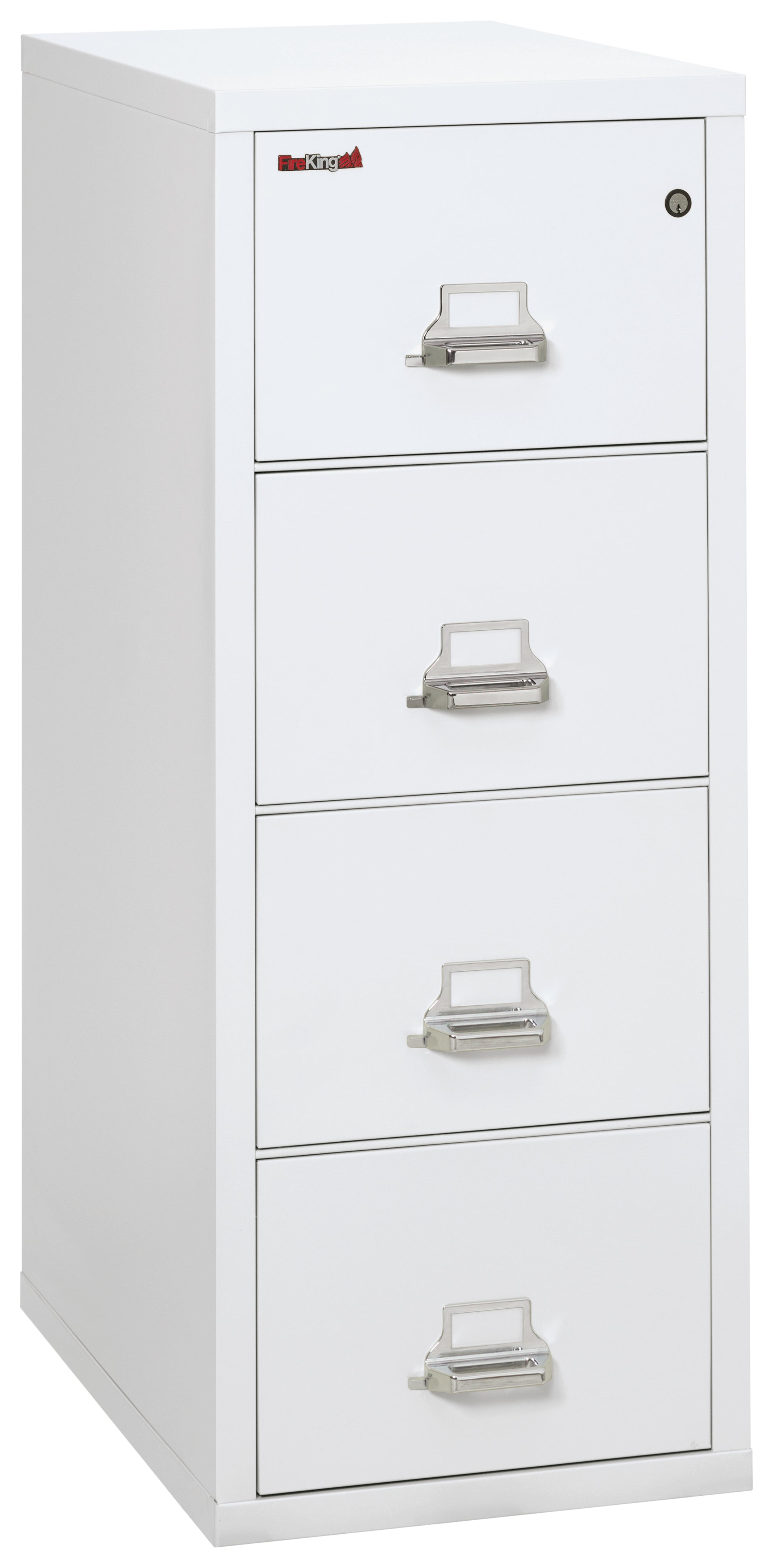 1 Hour Fire Resistant File Cabinet - 4 Drawer Legal 31" depth (Arctic White)