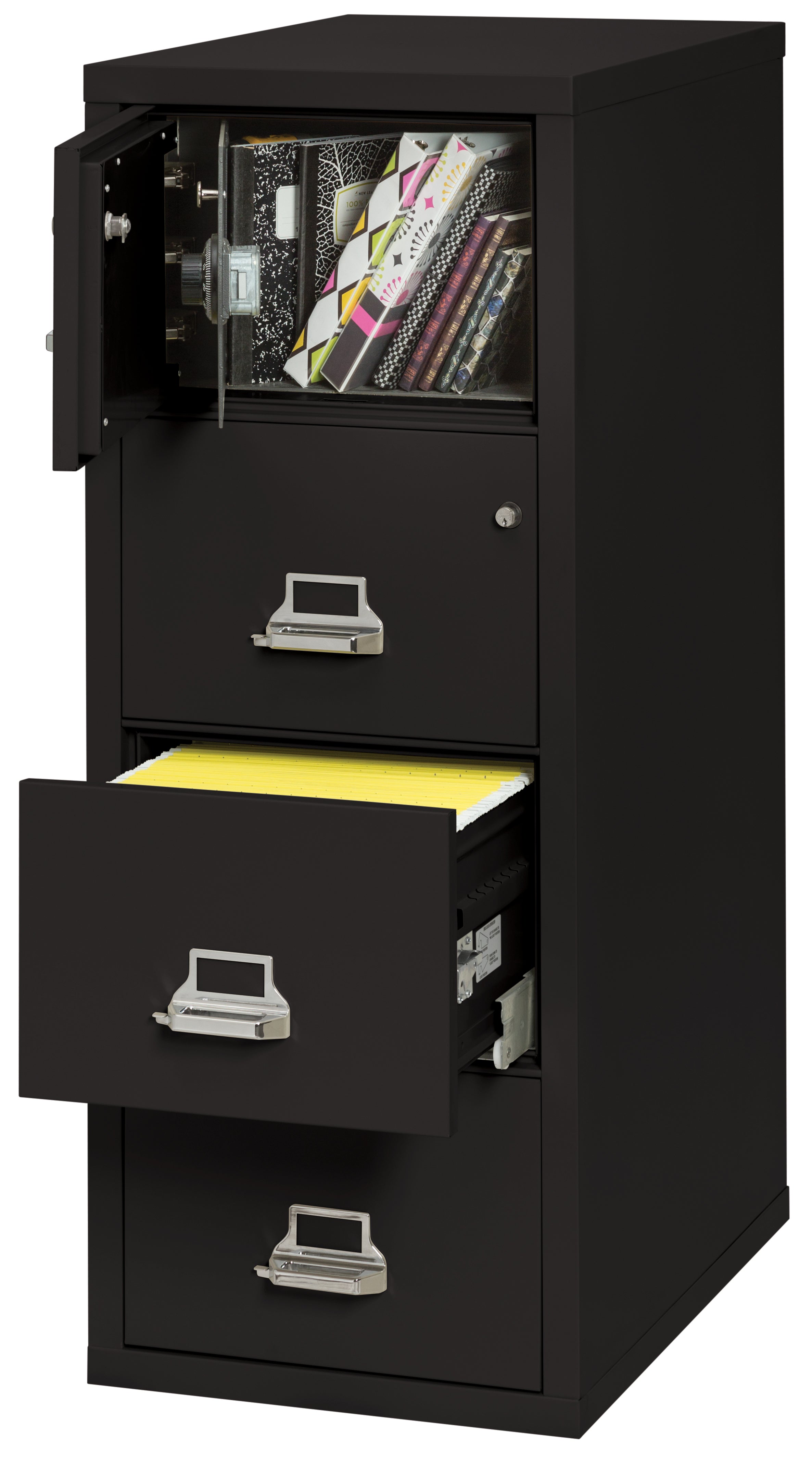 4 Drawer Legal Safe-in-a-File cabinet (Black)