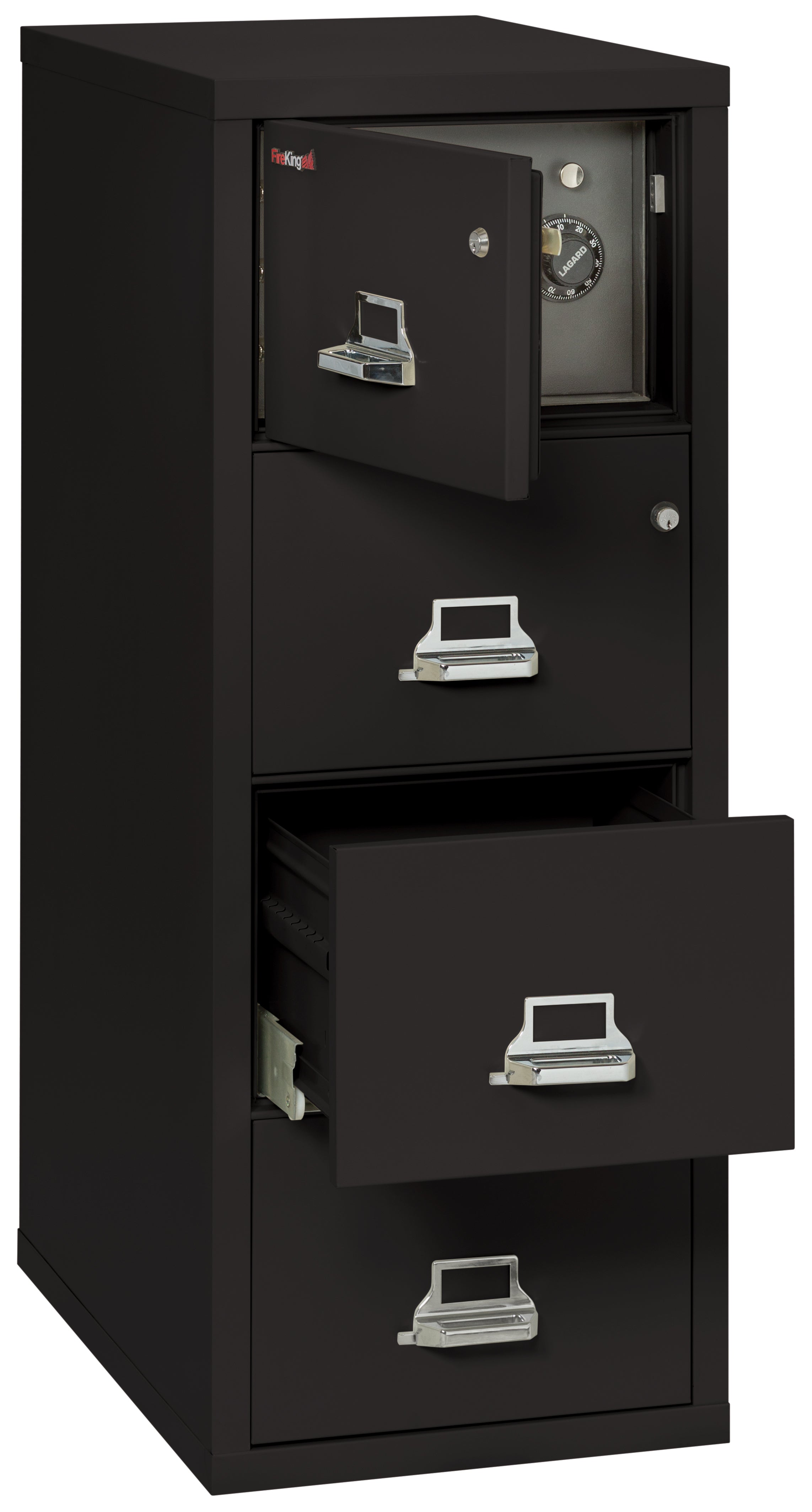 4 Drawer Legal Safe-in-a-File cabinet (Black)