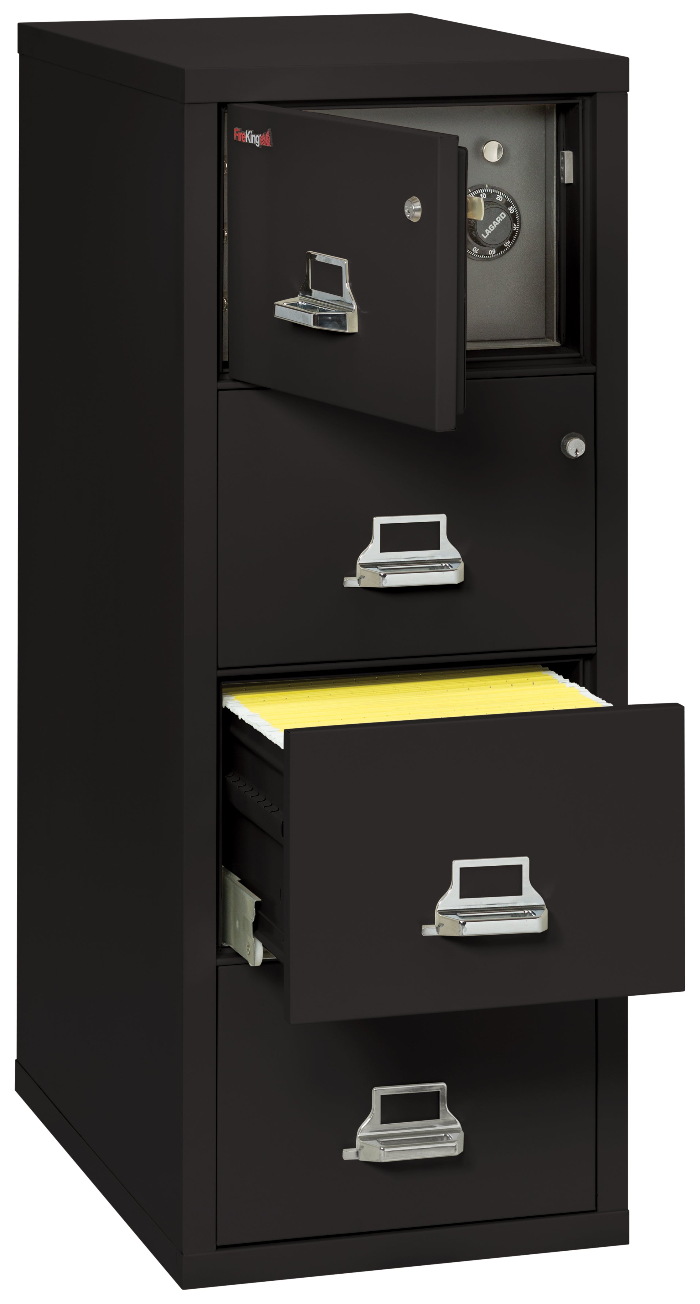 4 Drawer Legal Safe-in-a-File cabinet (Black)