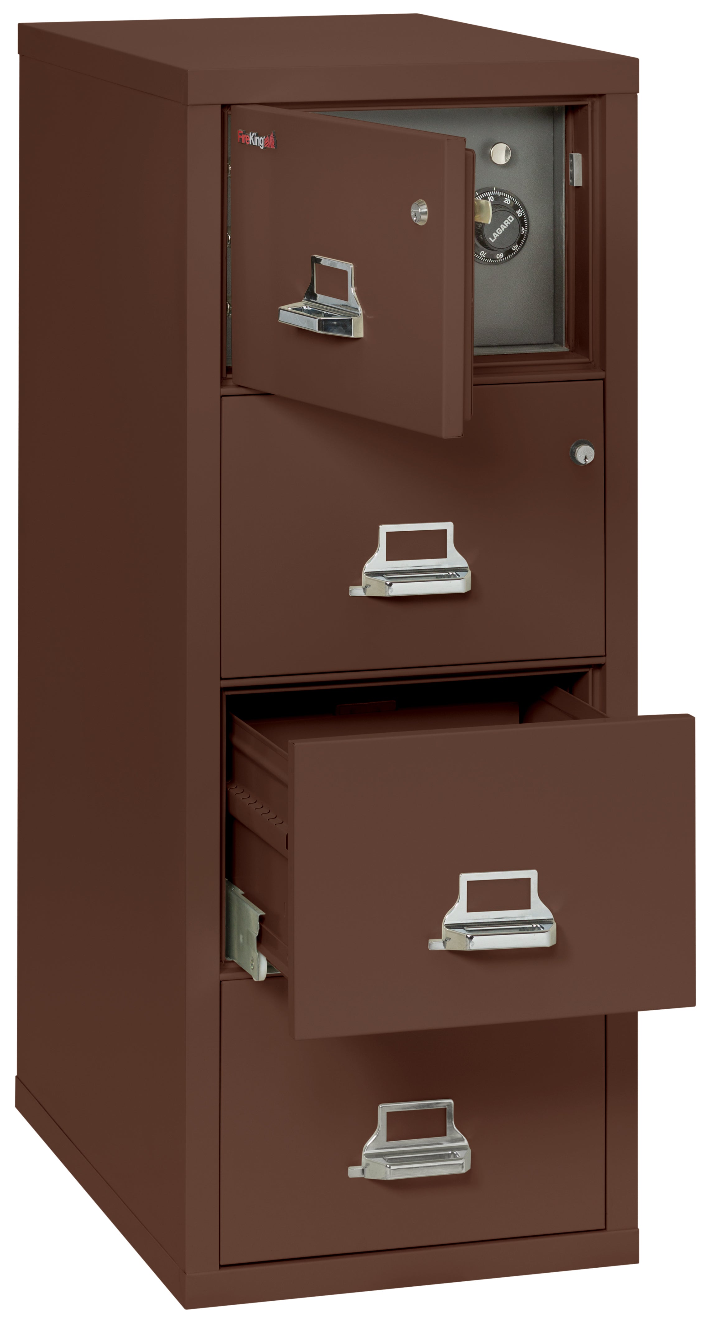 4 Drawer Legal Safe-in-a-File cabinet (Brown)