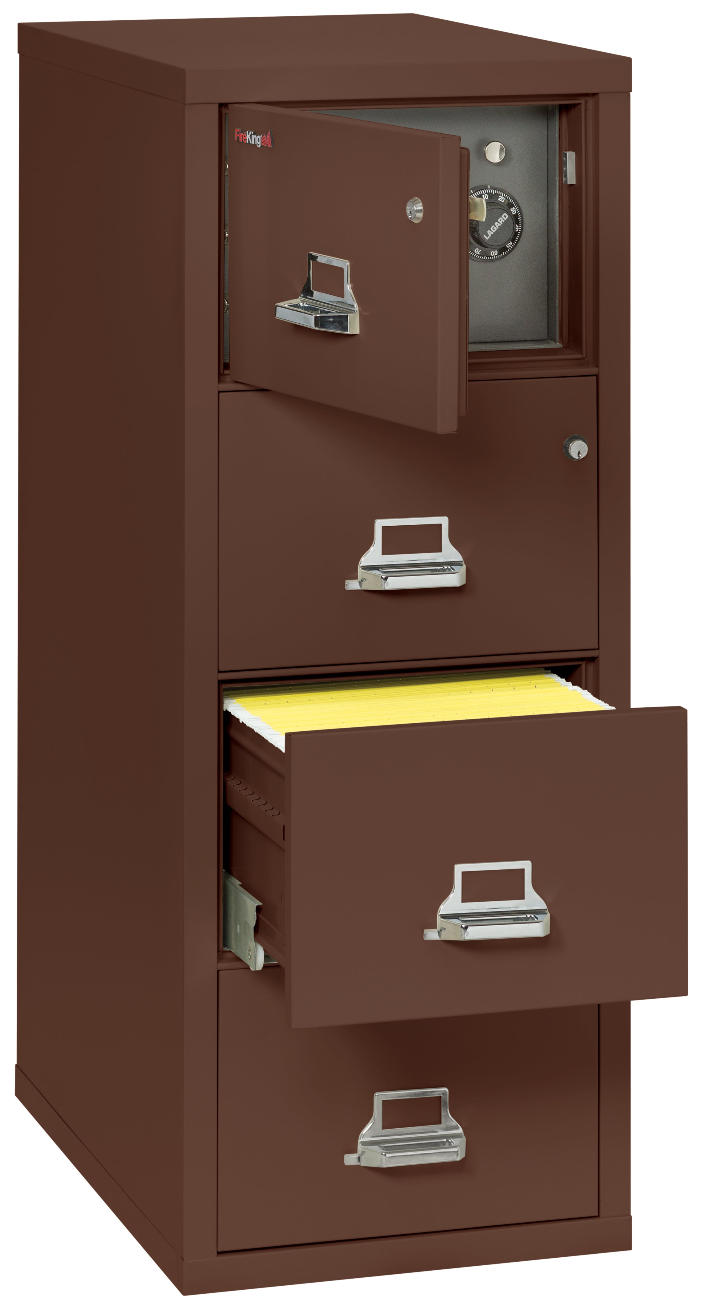 4 Drawer Legal Safe-in-a-File cabinet (Brown)