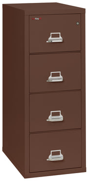 1 Hour Fire Resistant File Cabinet - 4 Drawer Legal 31" depth (Brown)