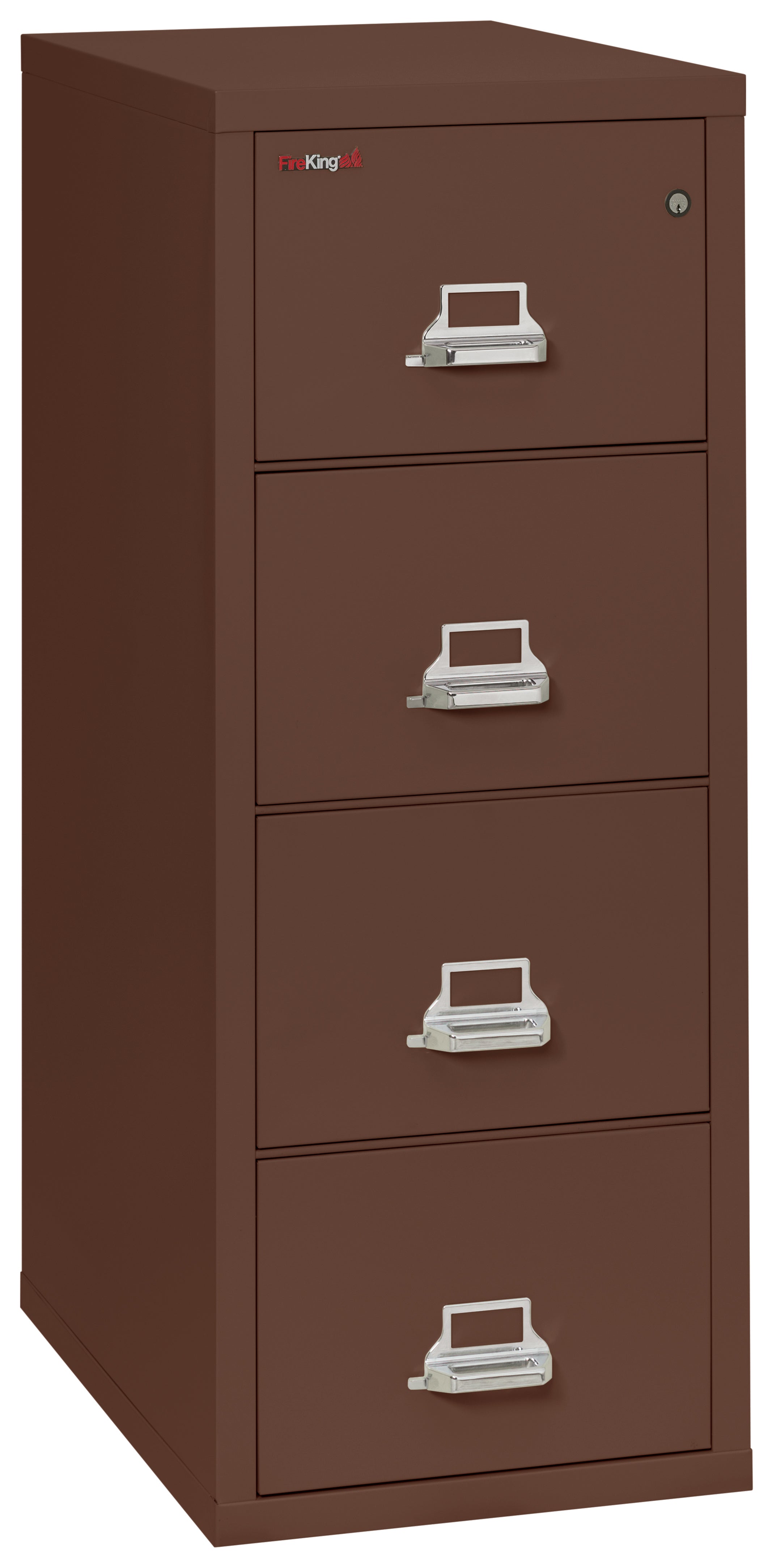 1 Hour Fire Resistant File Cabinet - 4 Drawer Legal 31" depth (Brown)