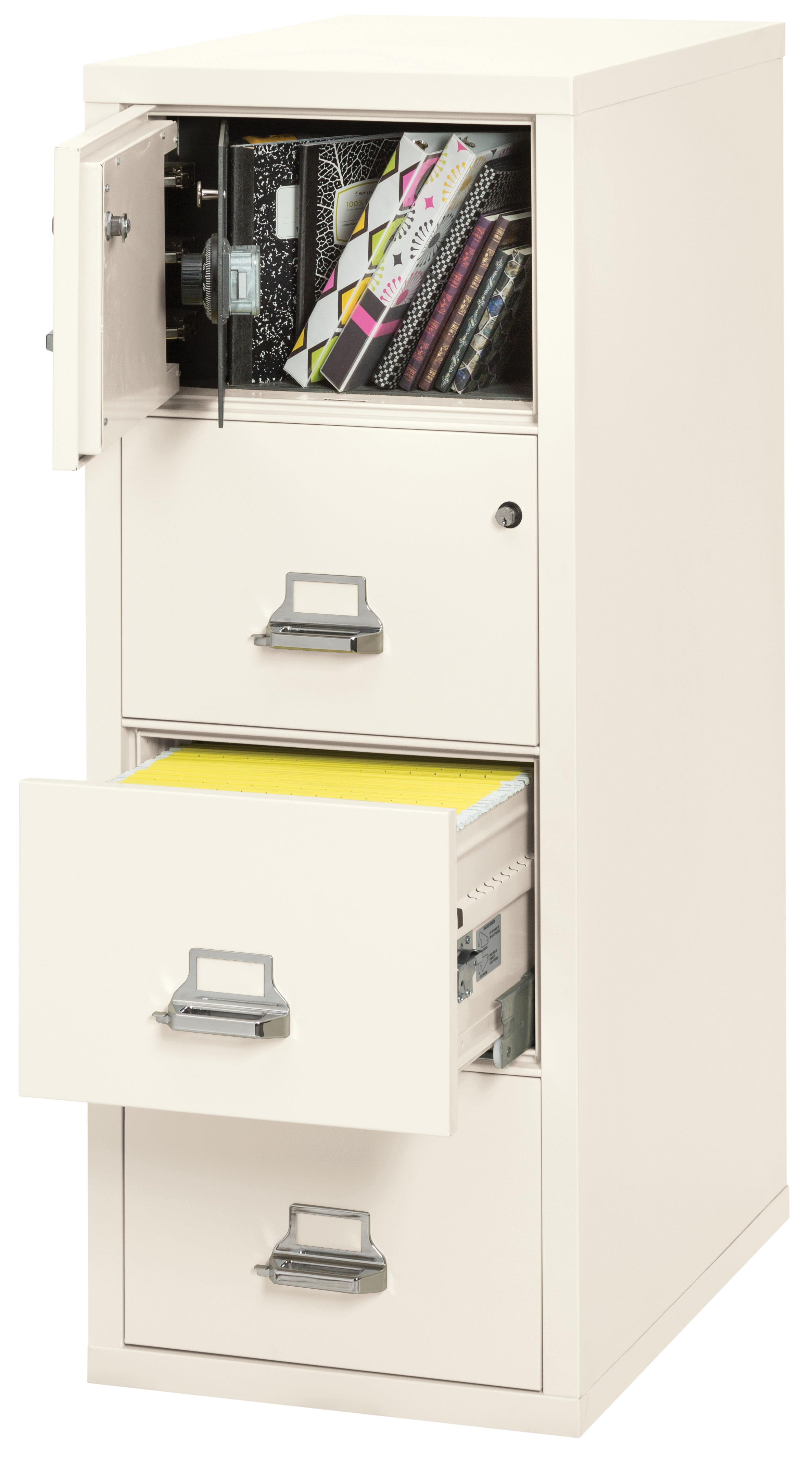 4 Drawer Legal Safe-in-a-File cabinet (Ivory White)