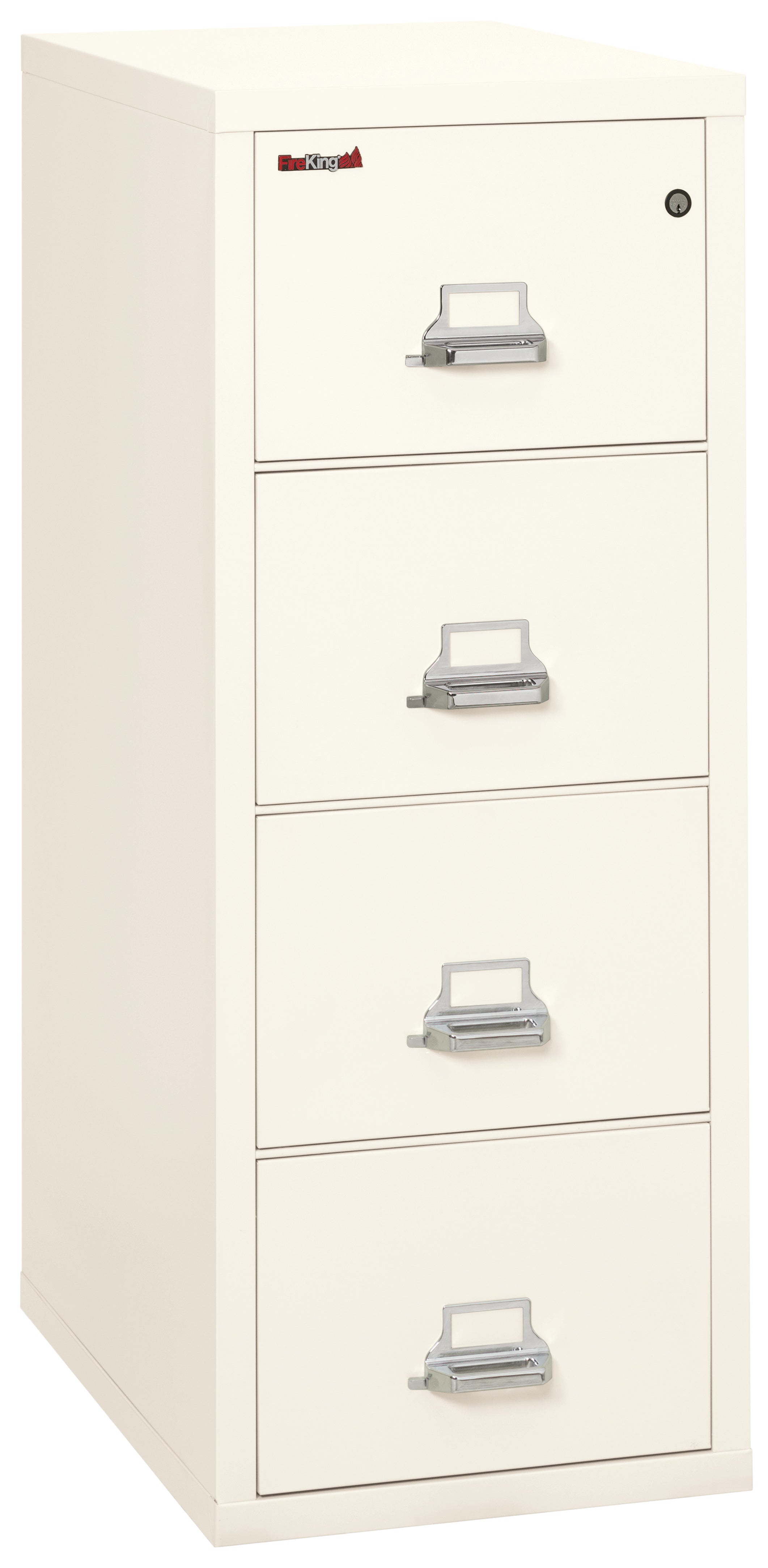 1 Hour Fire Resistant File Cabinet - 4 Drawer Legal 31" depth (Ivory White)