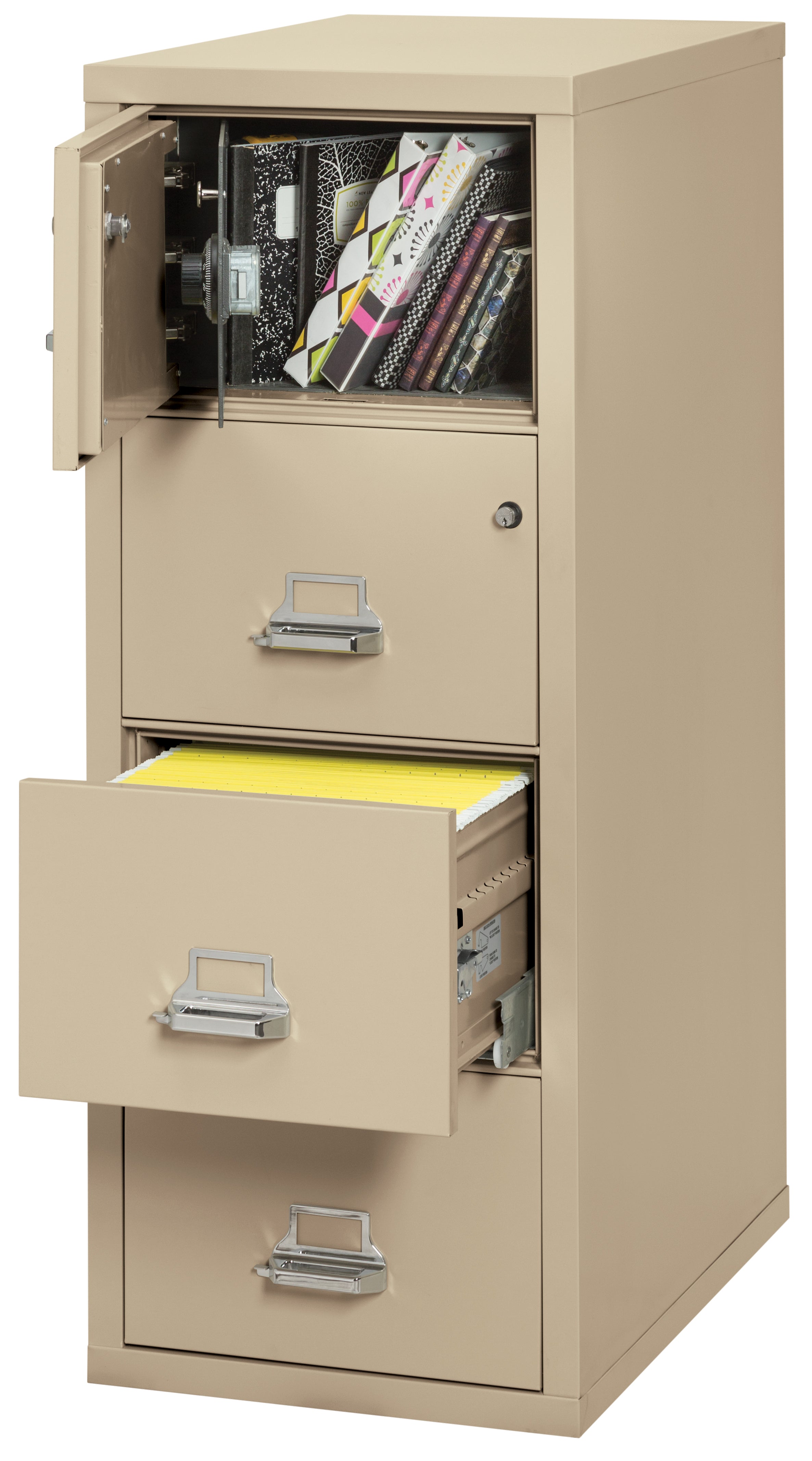 4 Drawer Legal Safe-in-a-File cabinet (Parchment)