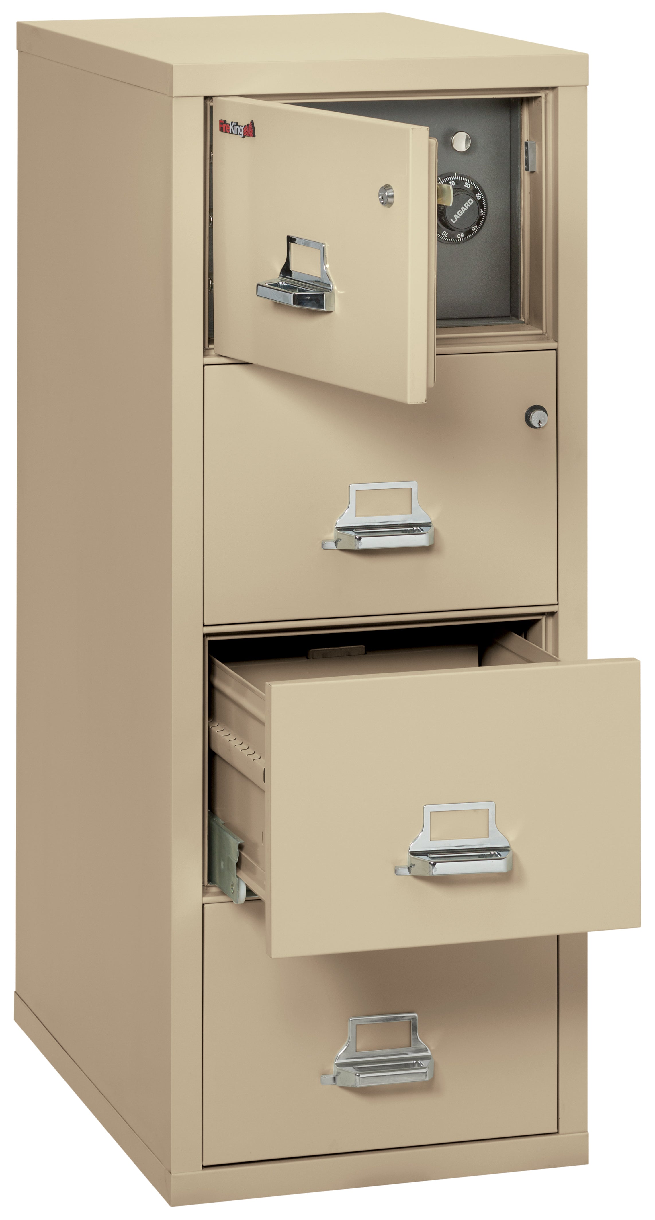 4 Drawer Legal Safe-in-a-File cabinet (Parchment)