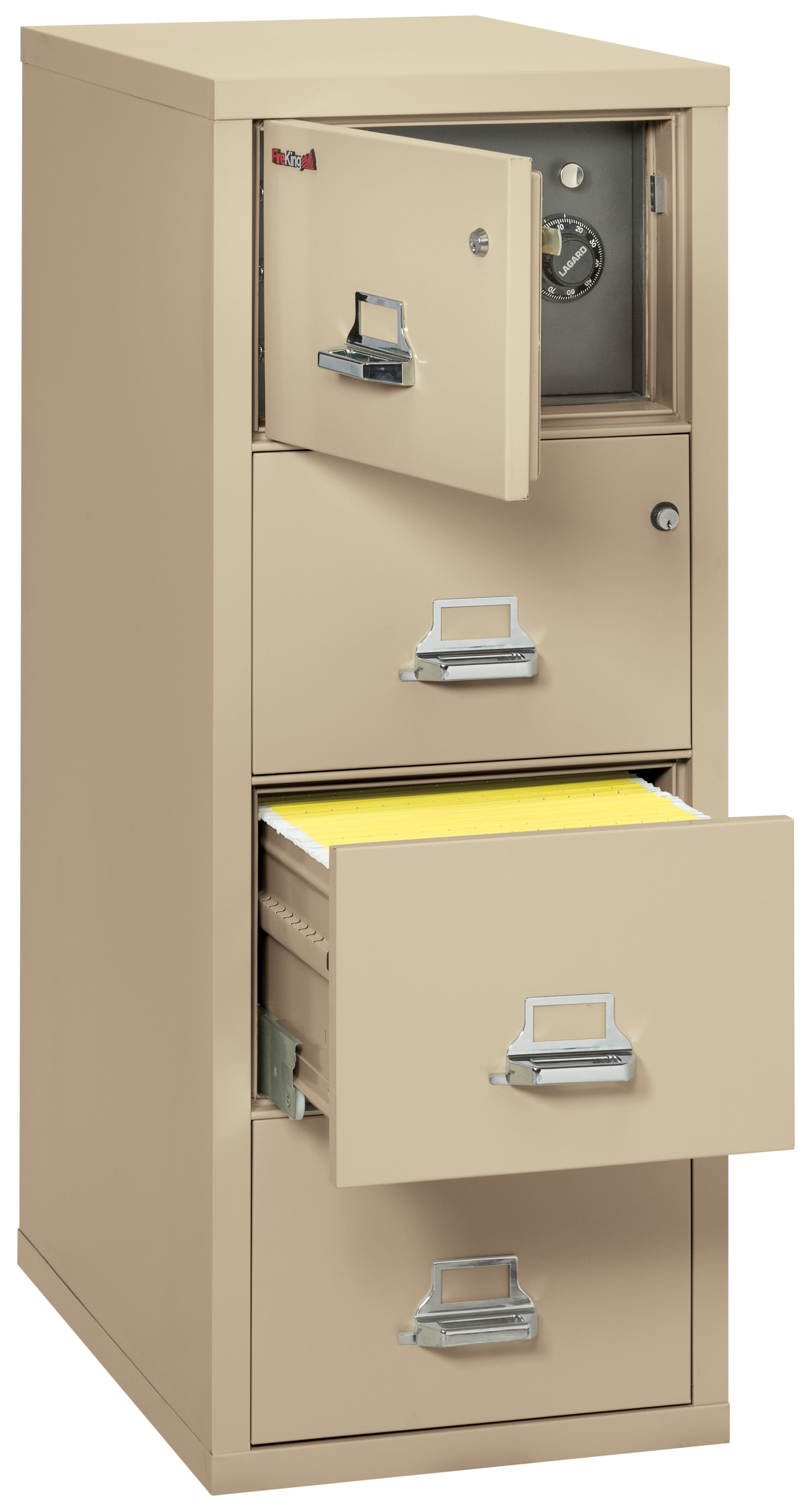4 Drawer Legal Safe-in-a-File cabinet (Parchment)