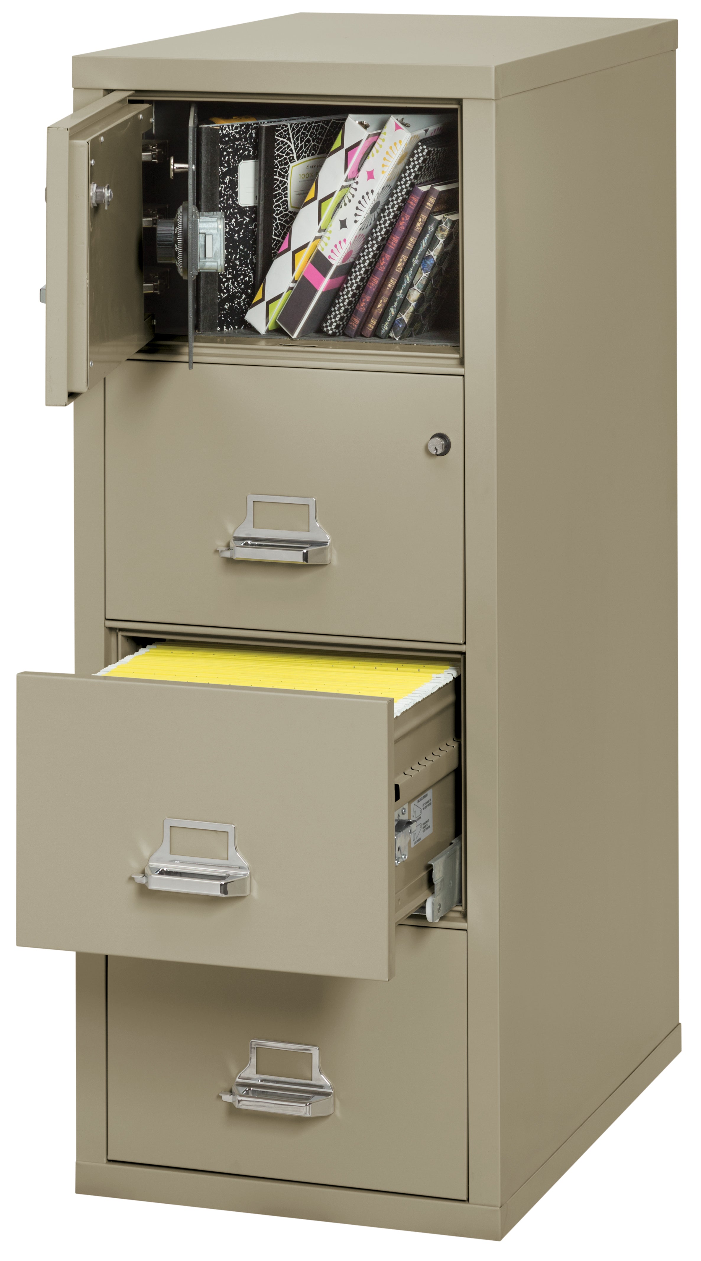 4 Drawer Legal Safe-in-a-File cabinet (Pewter)
