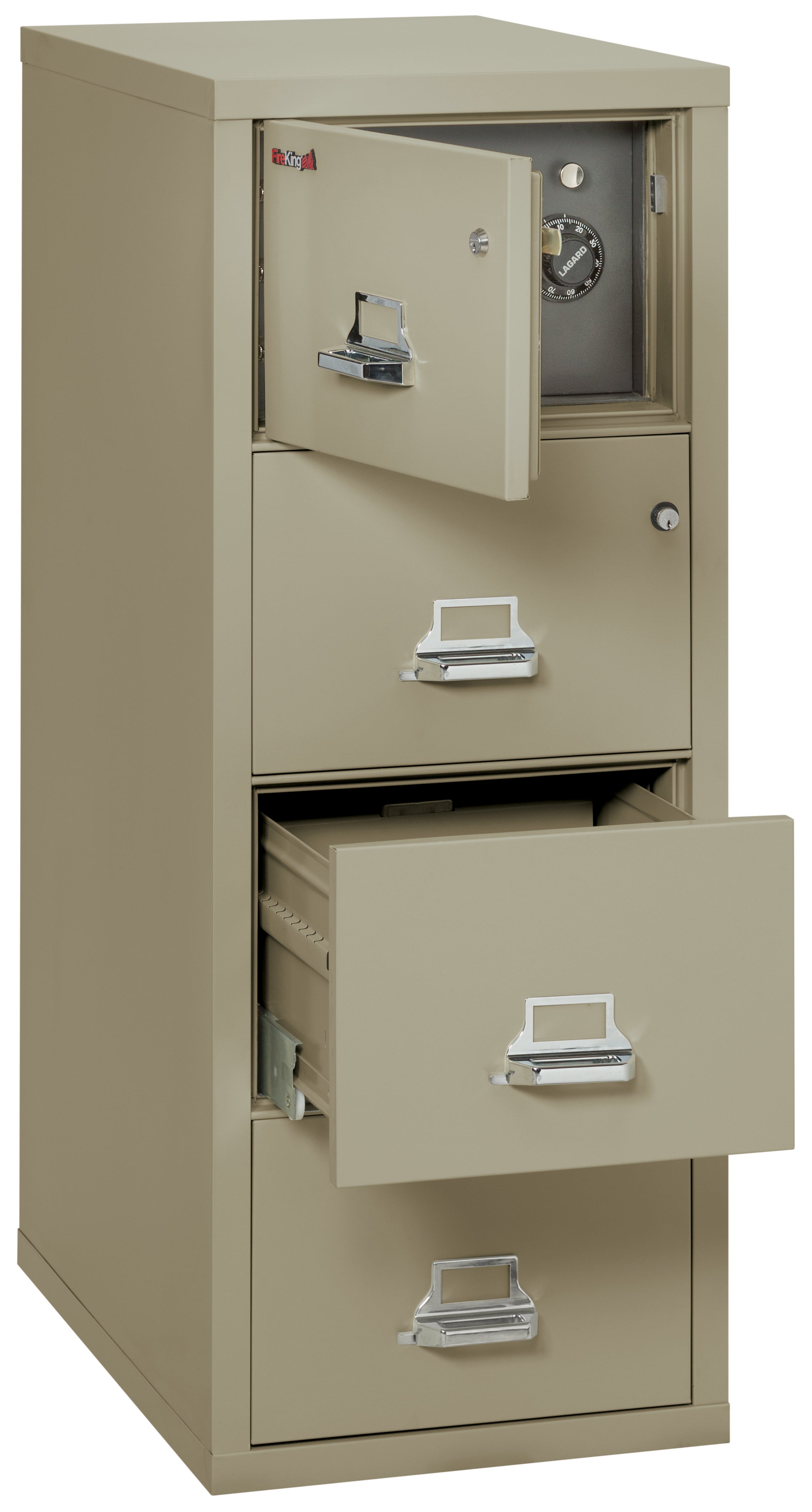 4 Drawer Legal Safe-in-a-File cabinet (Pewter)