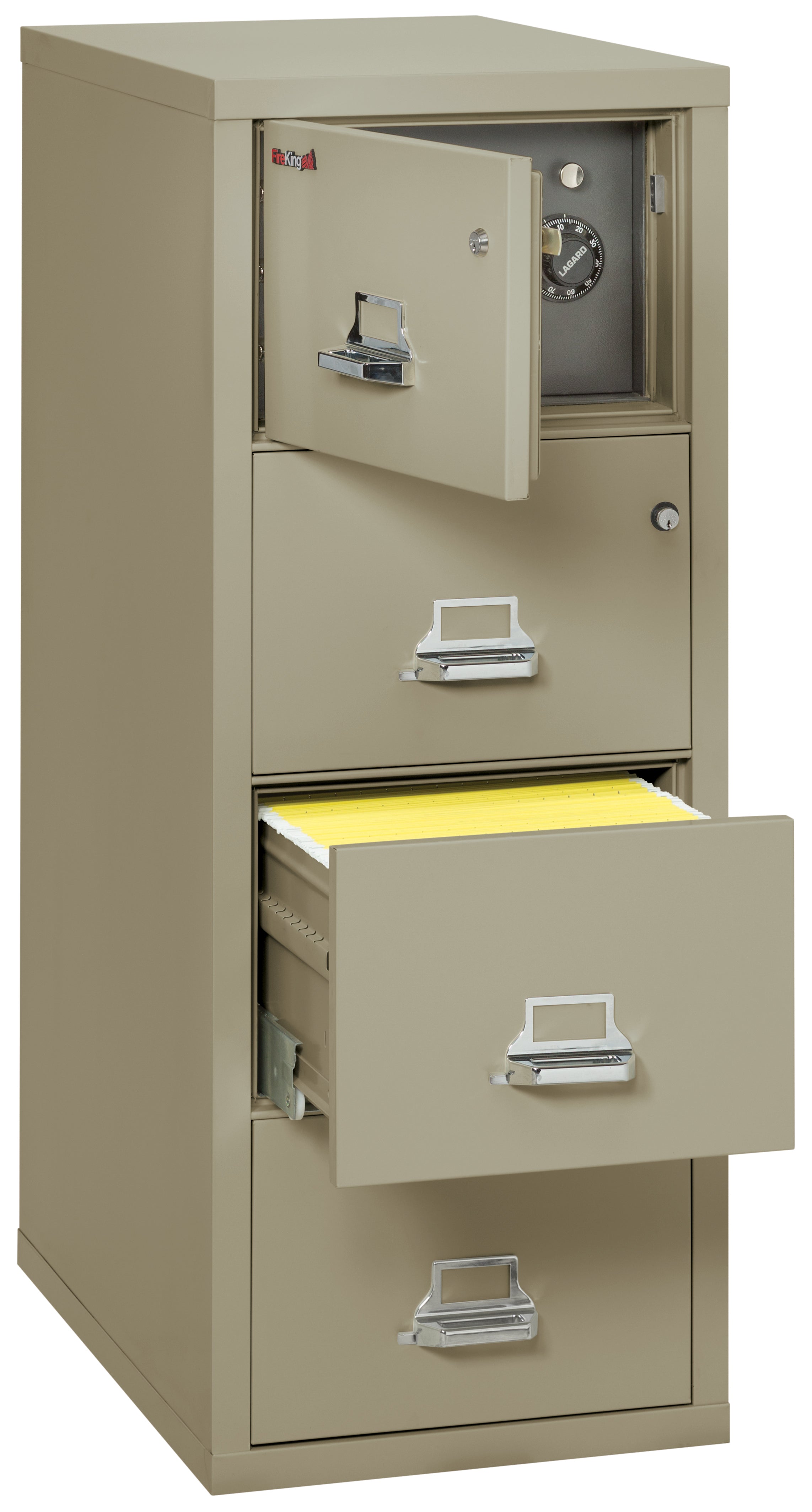4 Drawer Legal Safe-in-a-File cabinet (Pewter)