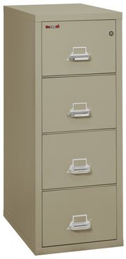 1 Hour Fire Resistant File Cabinet - 4 Drawer Legal 31" depth (Pewter)