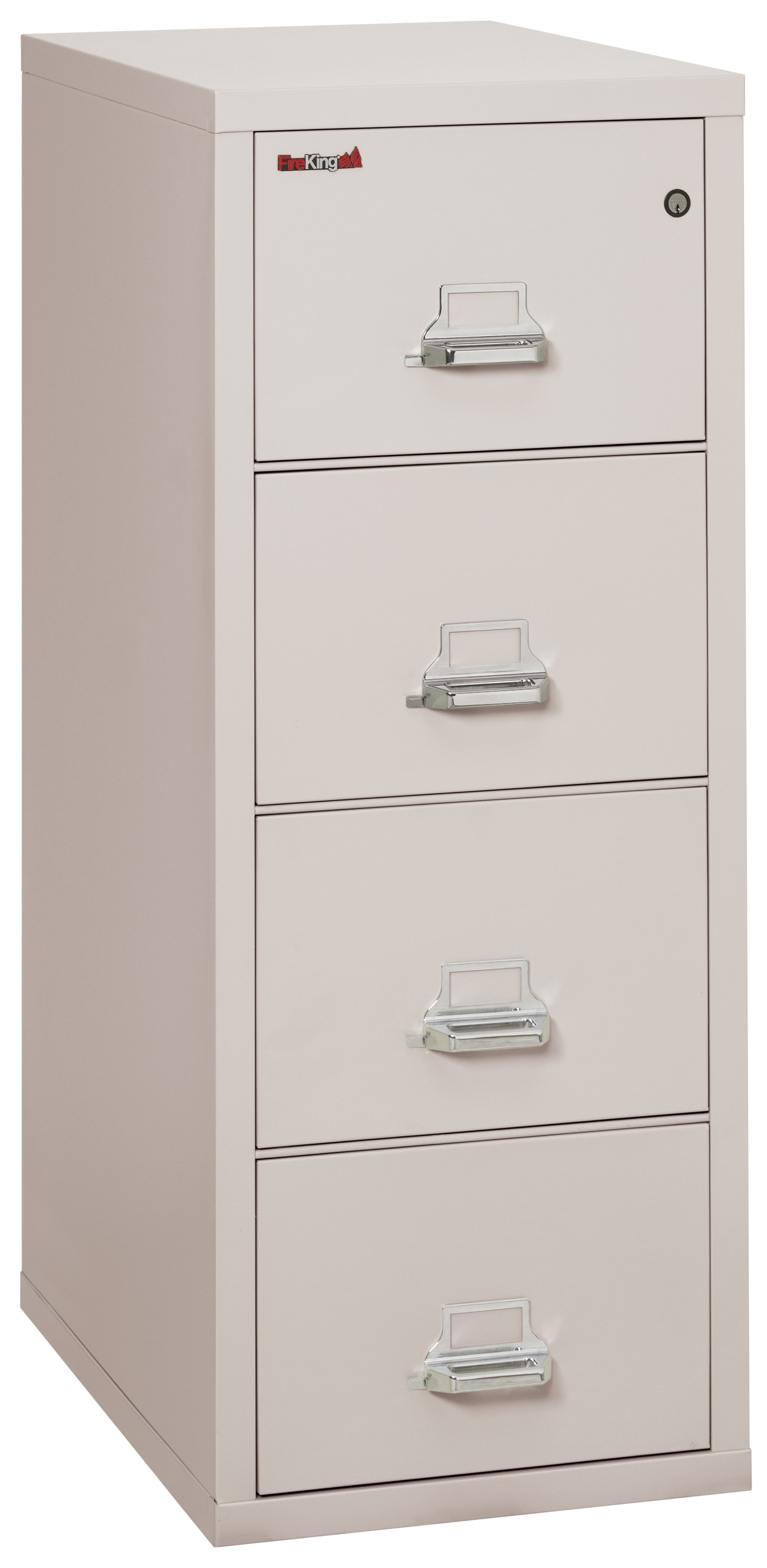 1 Hour Fire Resistant File Cabinet - 4 Drawer Legal 31" depth (Platinum)