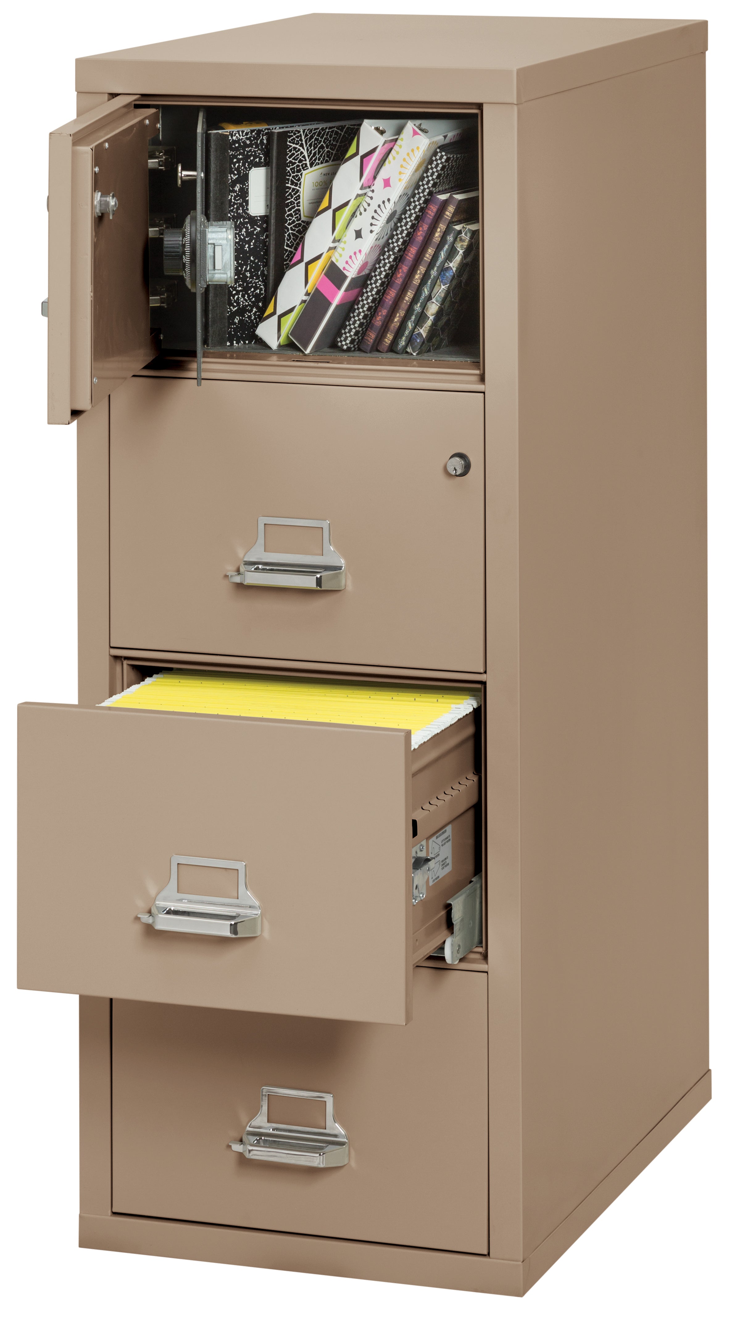 4 Drawer Legal Safe-in-a-File cabinet (Taupe)