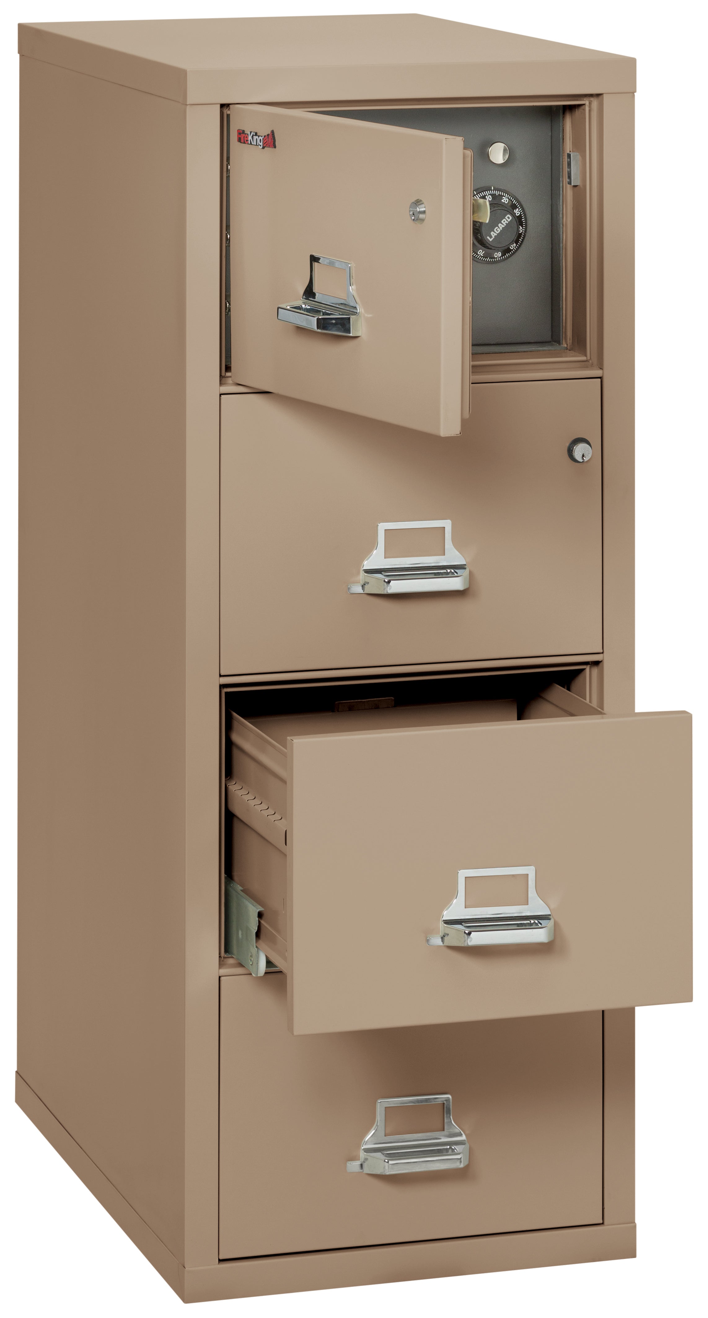 4 Drawer Legal Safe-in-a-File cabinet (Taupe)