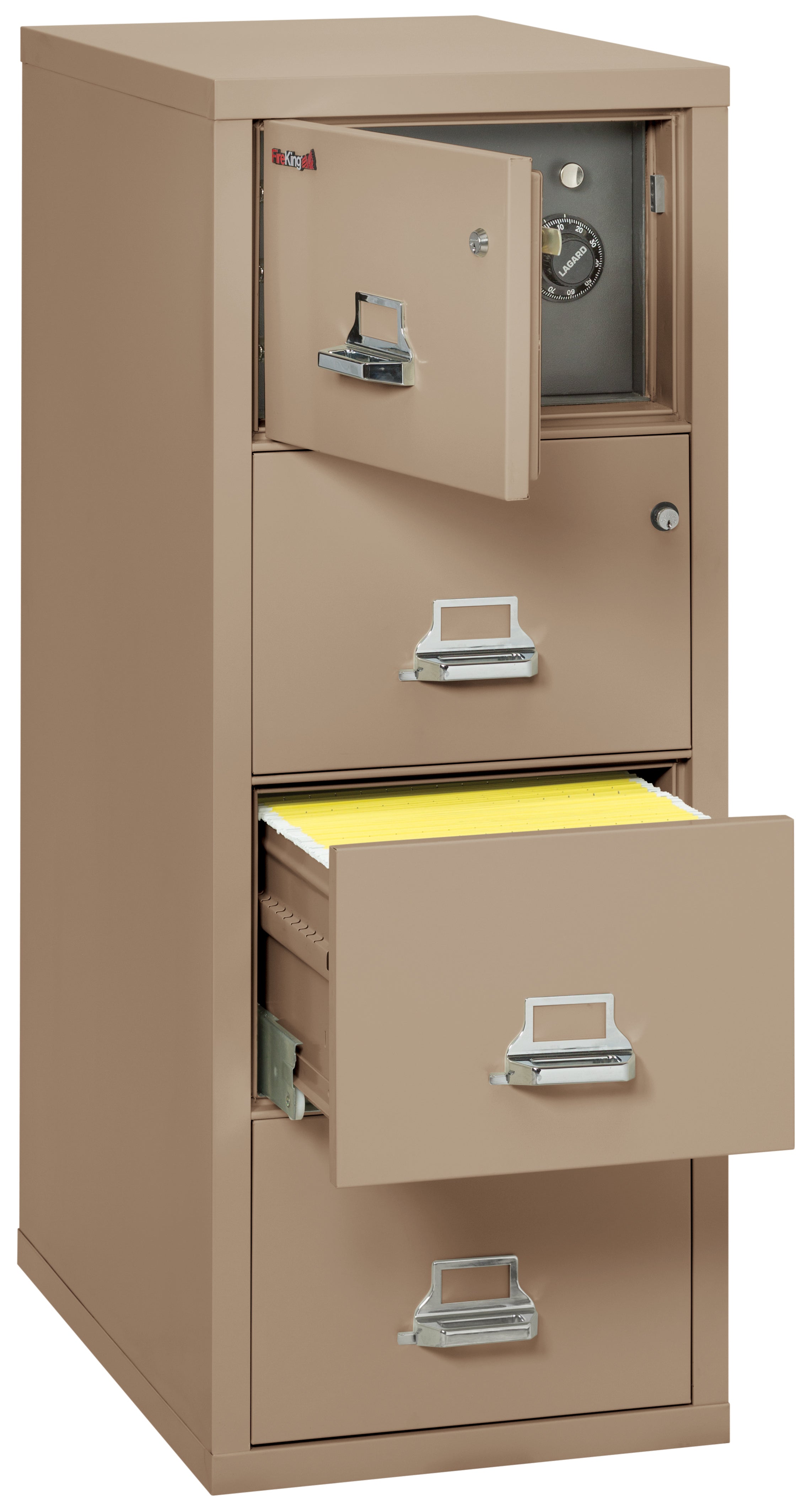 4 Drawer Legal Safe-in-a-File cabinet (Taupe)