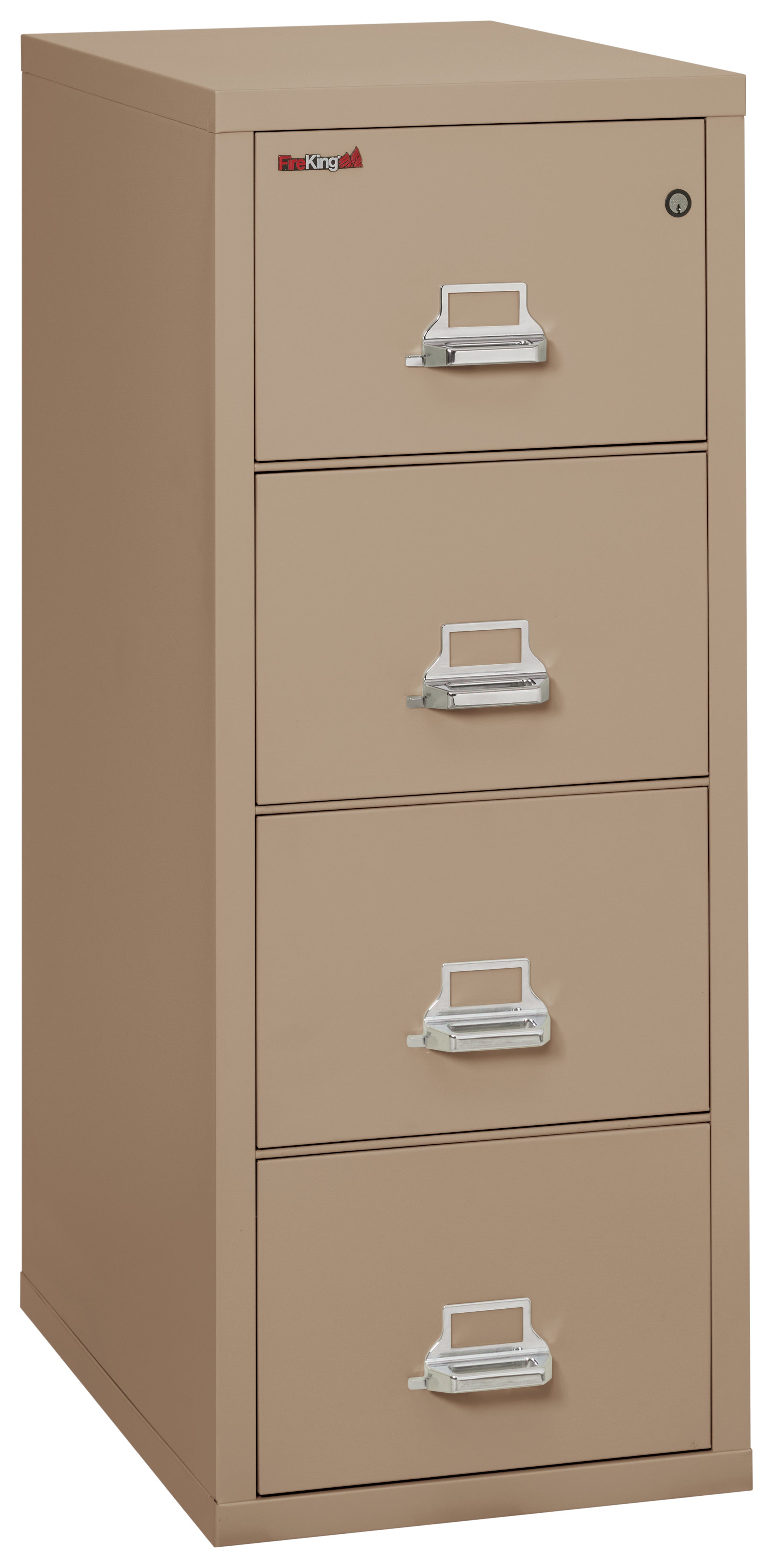 1 Hour Fire Resistant File Cabinet - 4 Drawer Legal 31" depth (Taupe)